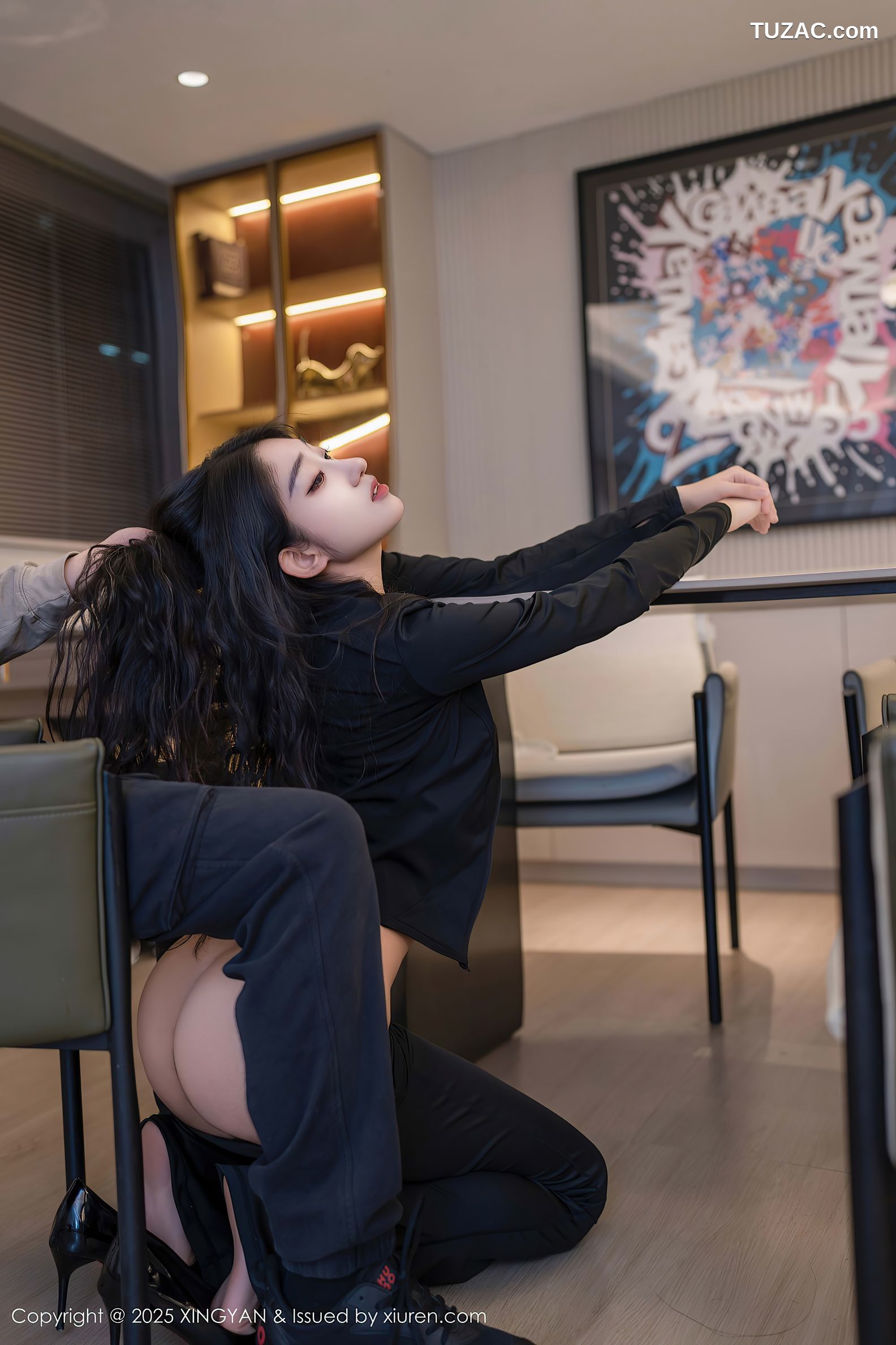 XingYan星颜社-321-星冉-黑色运动服黑色长裤白色内衣-2025.03.11