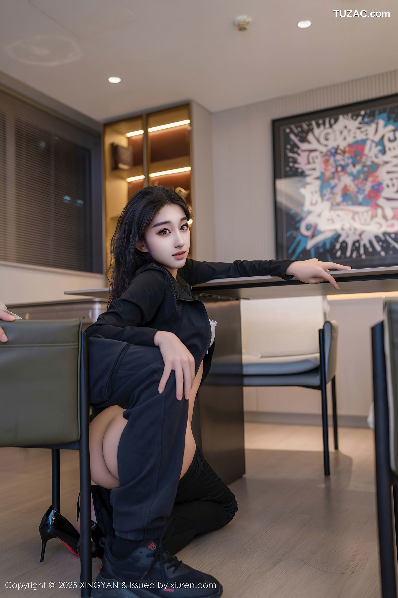 XingYan星颜社-321-星冉-黑色运动服黑色长裤白色内衣-2025.03.11