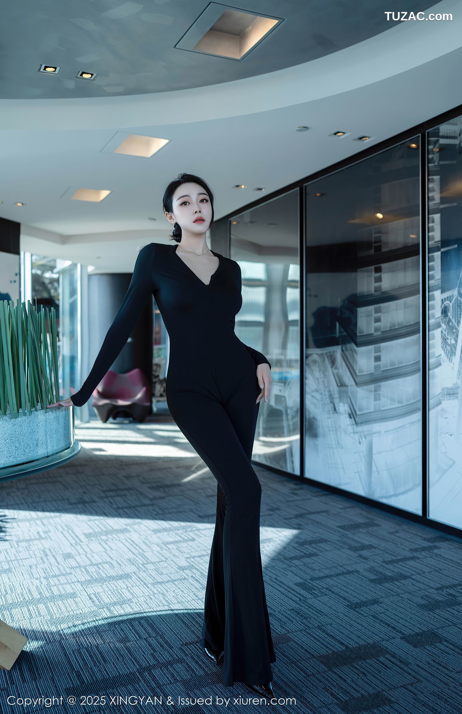 XingYan星颜社-322-清妙-黑色连体长裤黑蕾丝内衣-2025.03.13