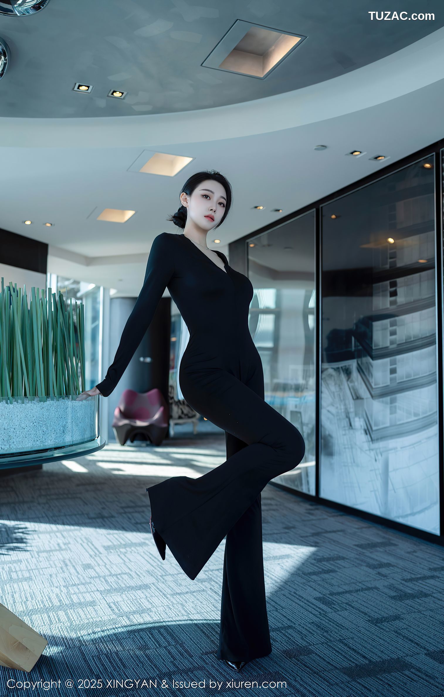 XingYan星颜社-322-清妙-黑色连体长裤黑蕾丝内衣-2025.03.13