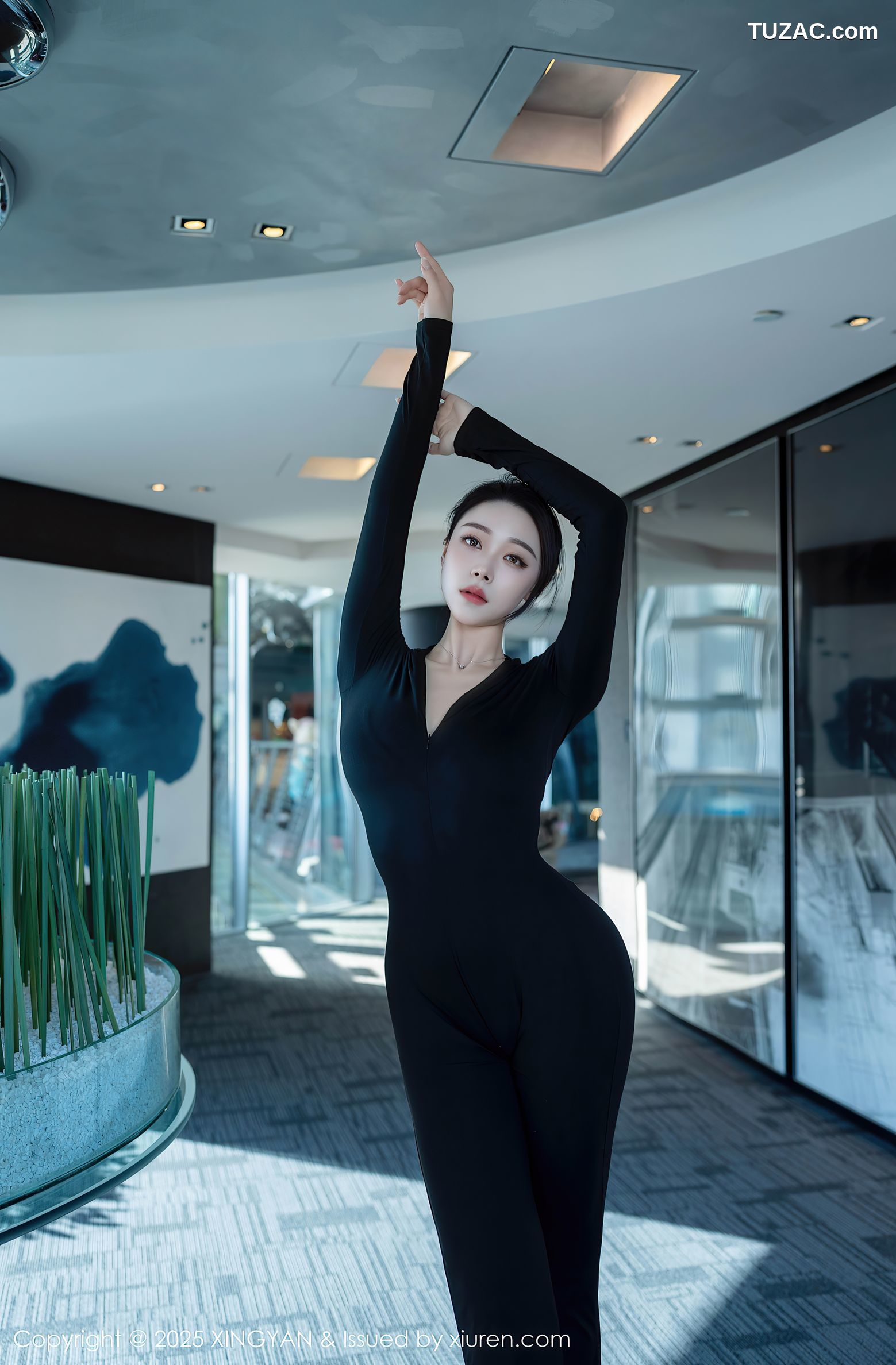 XingYan星颜社-322-清妙-黑色连体长裤黑蕾丝内衣-2025.03.13