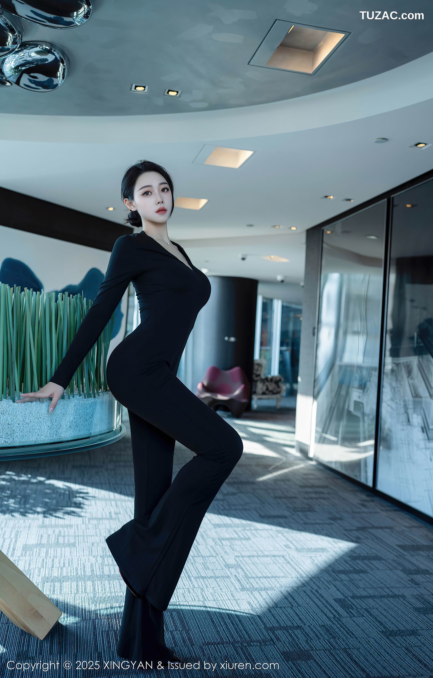 XingYan星颜社-322-清妙-黑色连体长裤黑蕾丝内衣-2025.03.13