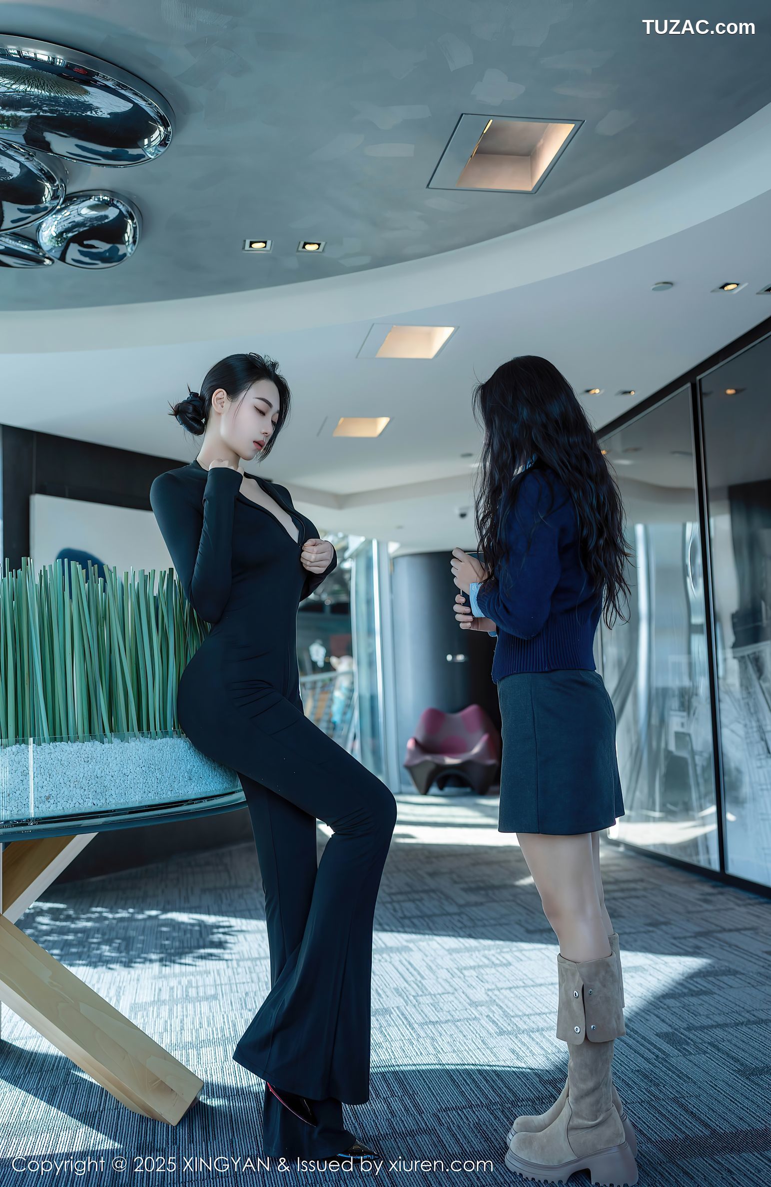 XingYan星颜社-322-清妙-黑色连体长裤黑蕾丝内衣-2025.03.13