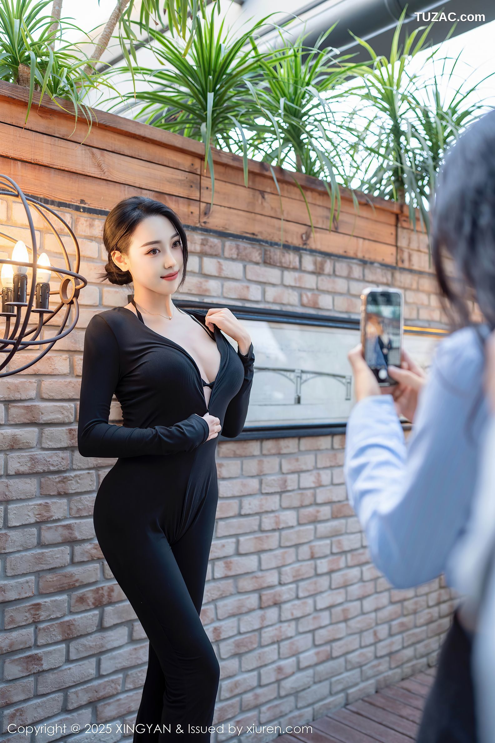 XingYan星颜社-322-清妙-黑色连体长裤黑蕾丝内衣-2025.03.13