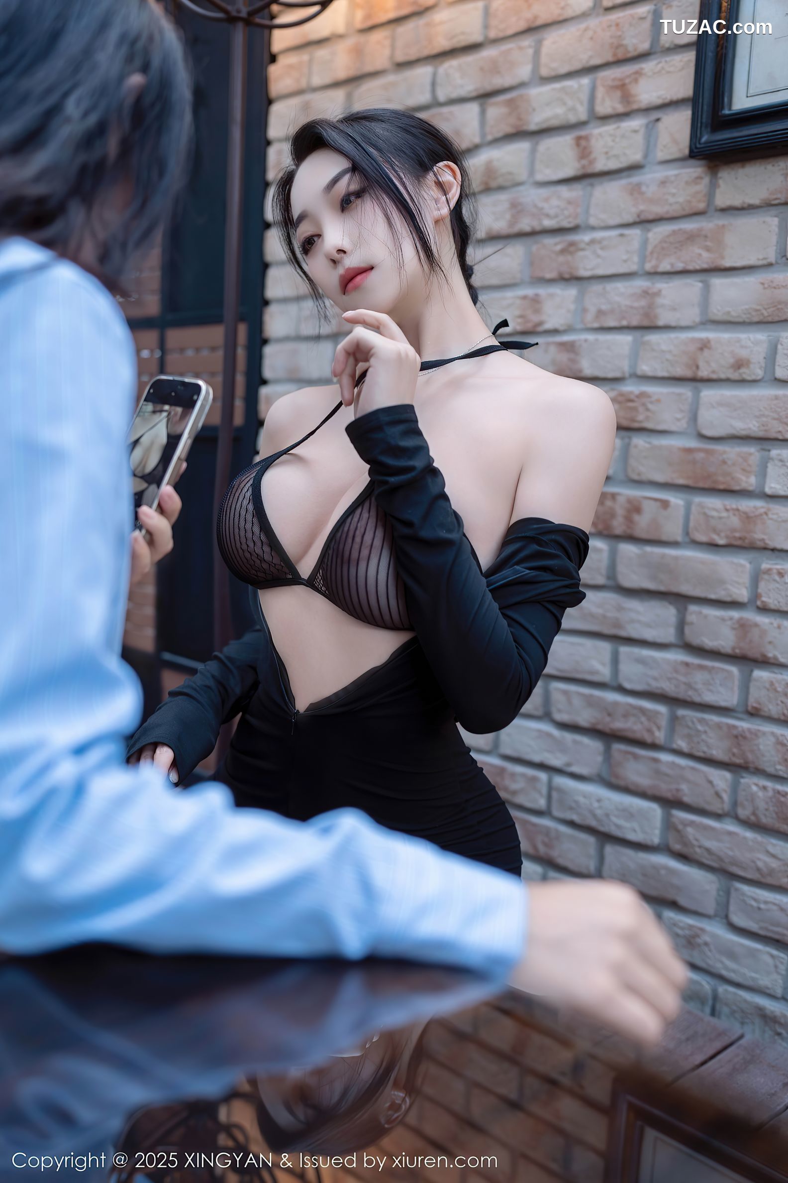 XingYan星颜社-322-清妙-黑色连体长裤黑蕾丝内衣-2025.03.13