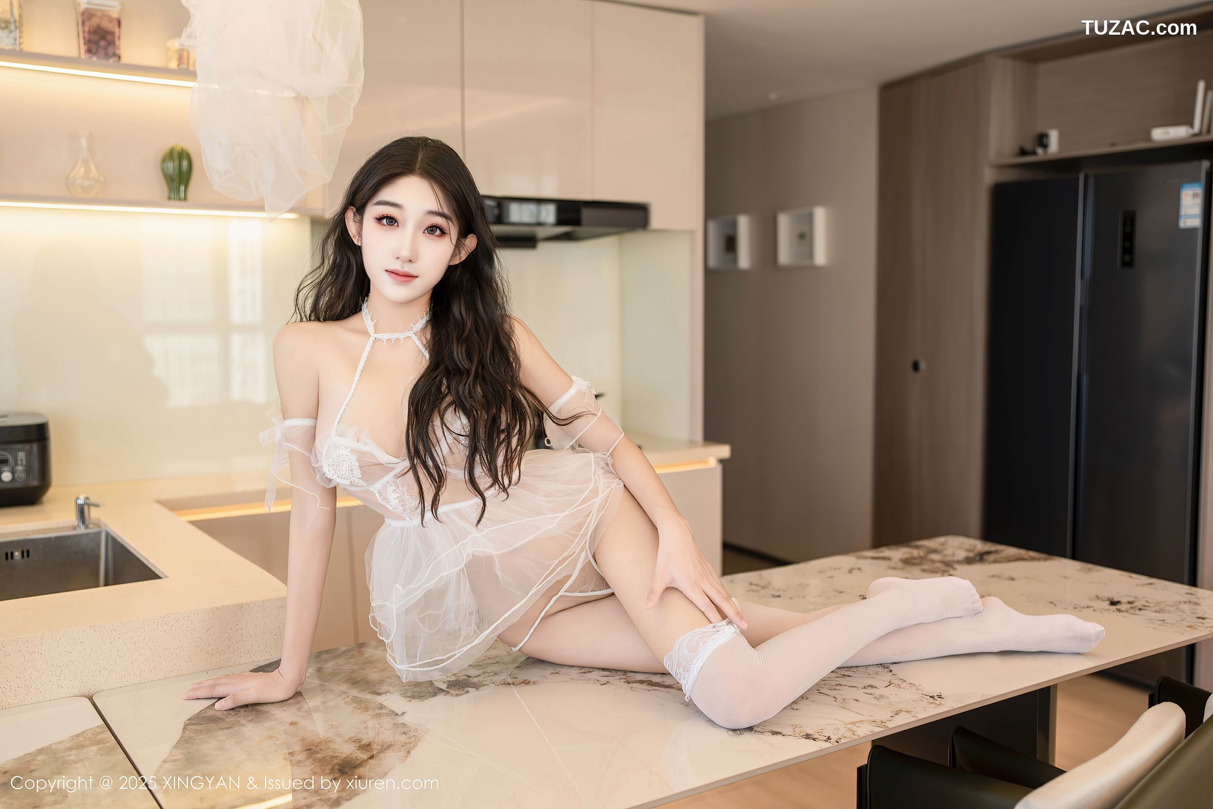 XingYan星颜社-330-星冉-白色轻透蕾丝爆乳-2025.04.01