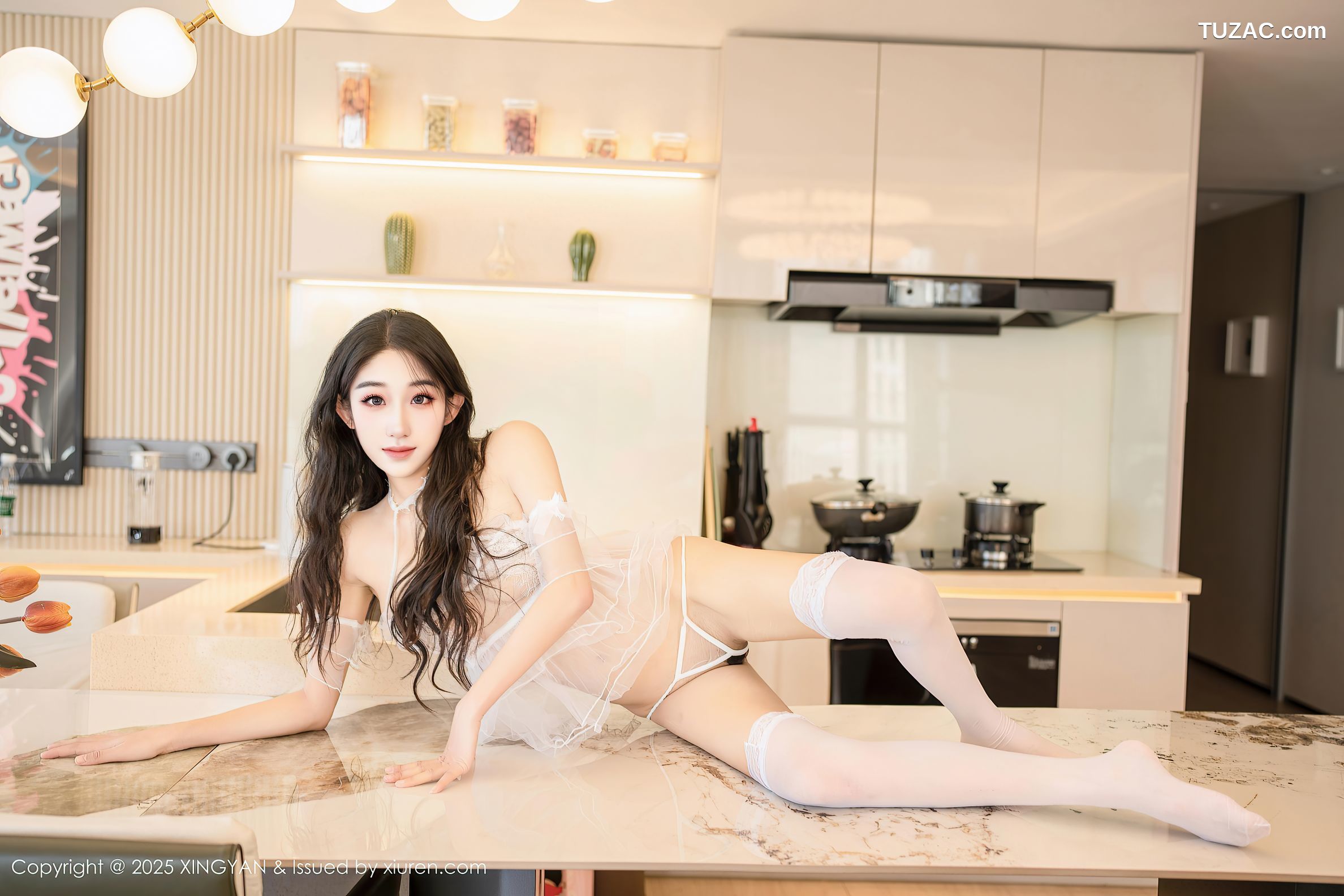 XingYan星颜社-330-星冉-白色轻透蕾丝爆乳-2025.04.01