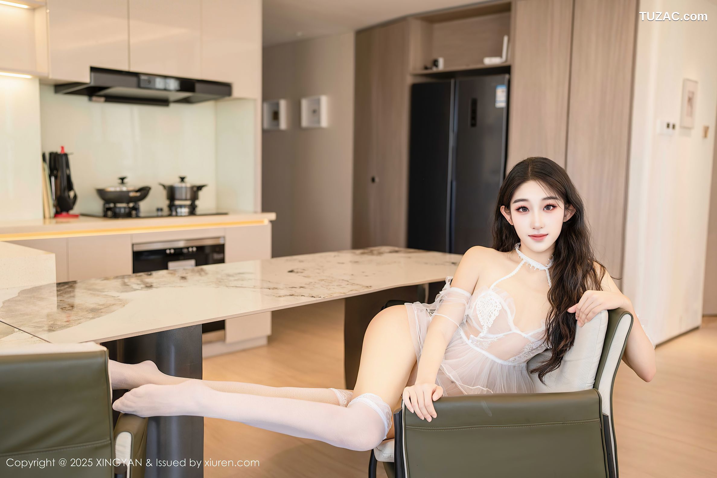 XingYan星颜社-330-星冉-白色轻透蕾丝爆乳-2025.04.01