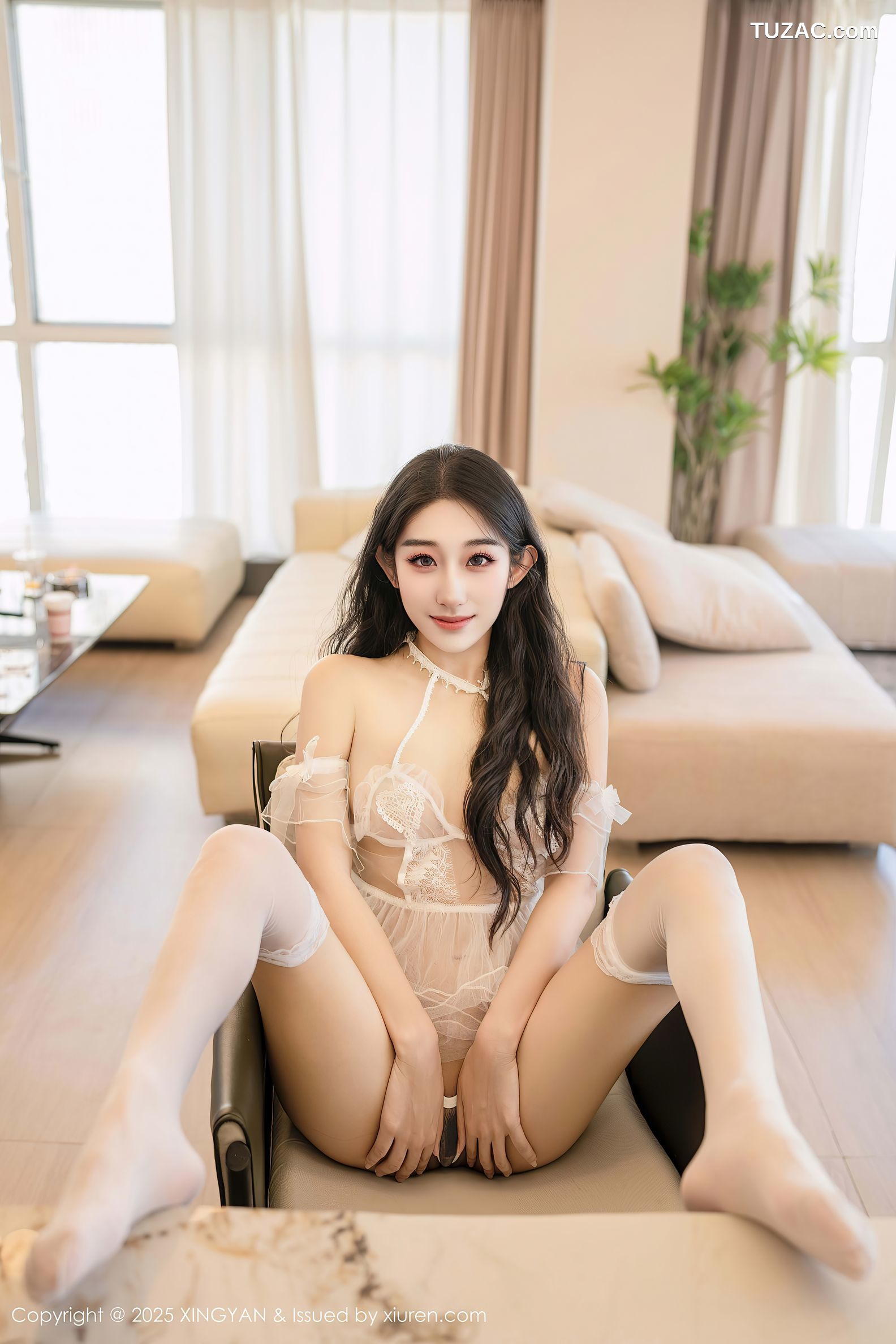 XingYan星颜社-330-星冉-白色轻透蕾丝爆乳-2025.04.01