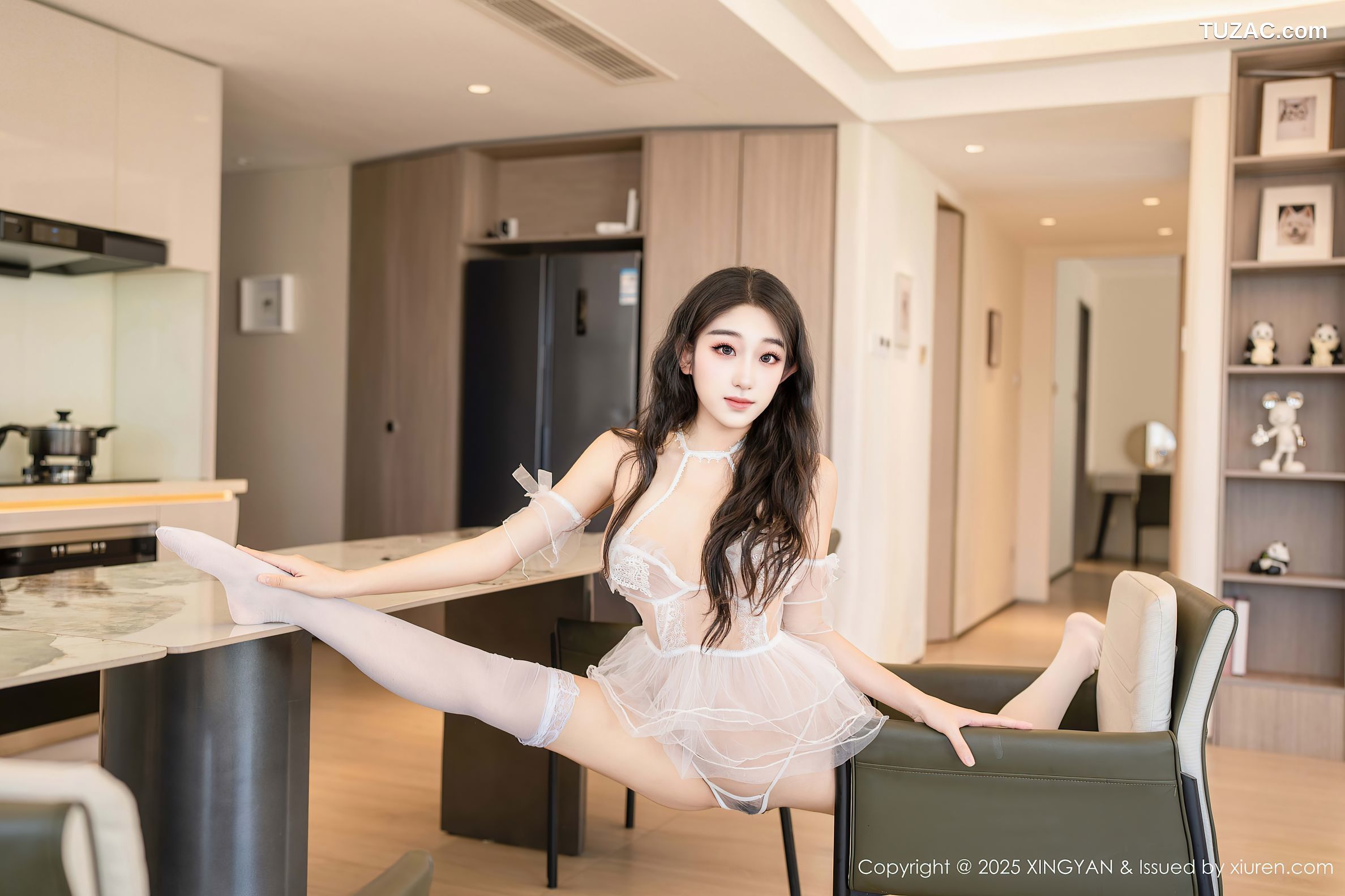 XingYan星颜社-330-星冉-白色轻透蕾丝爆乳-2025.04.01
