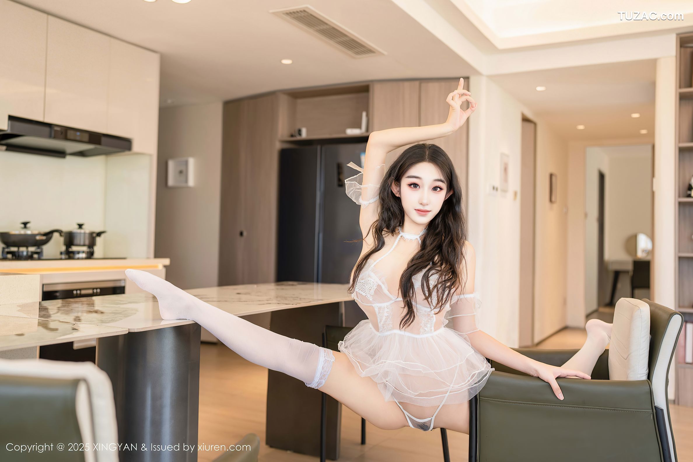 XingYan星颜社-330-星冉-白色轻透蕾丝爆乳-2025.04.01