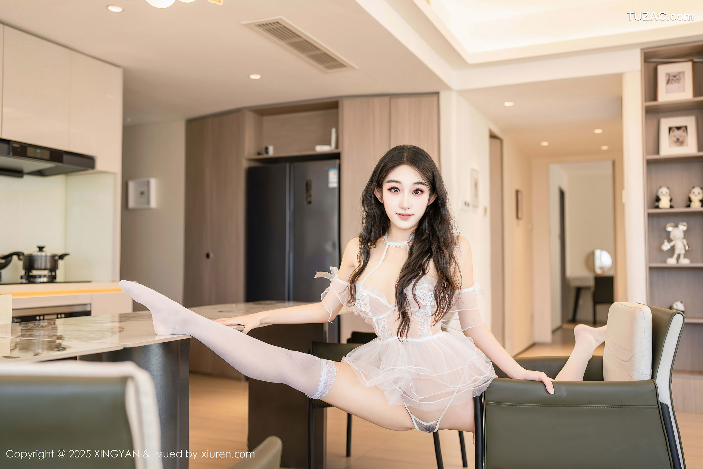 XingYan星颜社-330-星冉-白色轻透蕾丝爆乳-2025.04.01