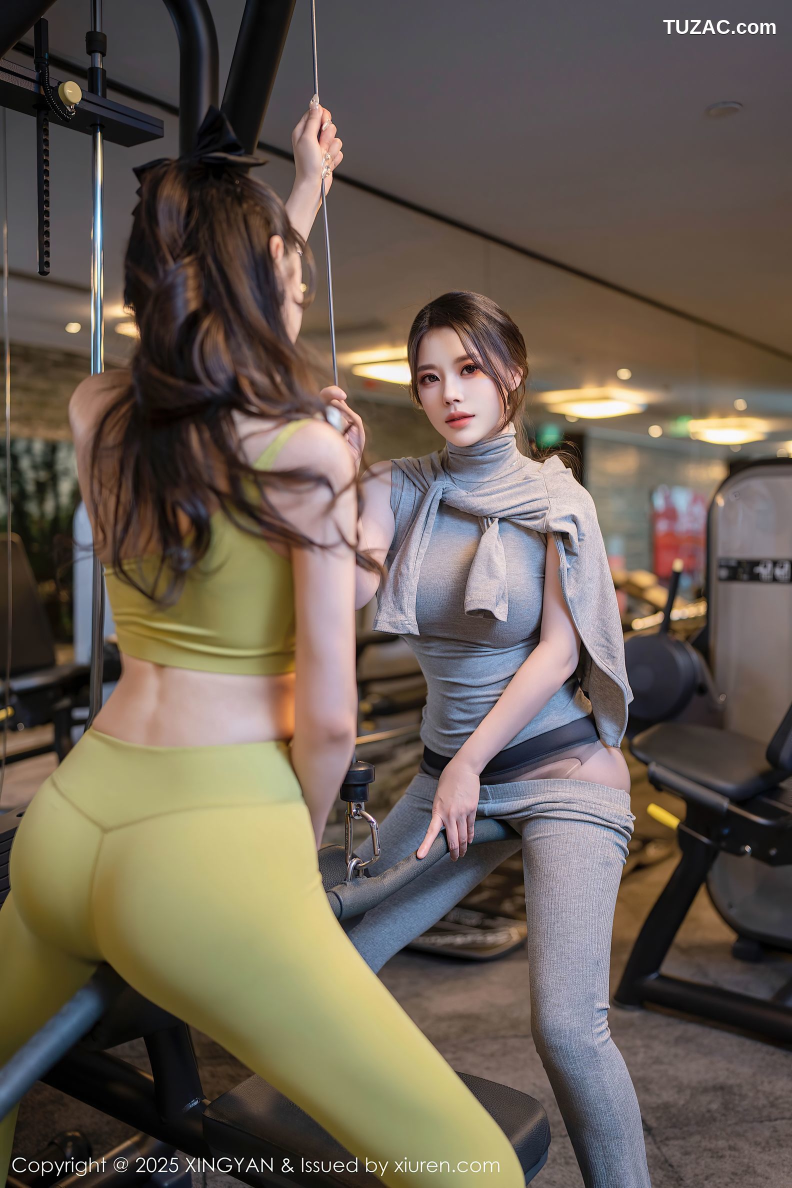 XingYan星颜社-333-李丽莎-模特合集-姐妹花女神健身房场景激情演绎-2025.04.11