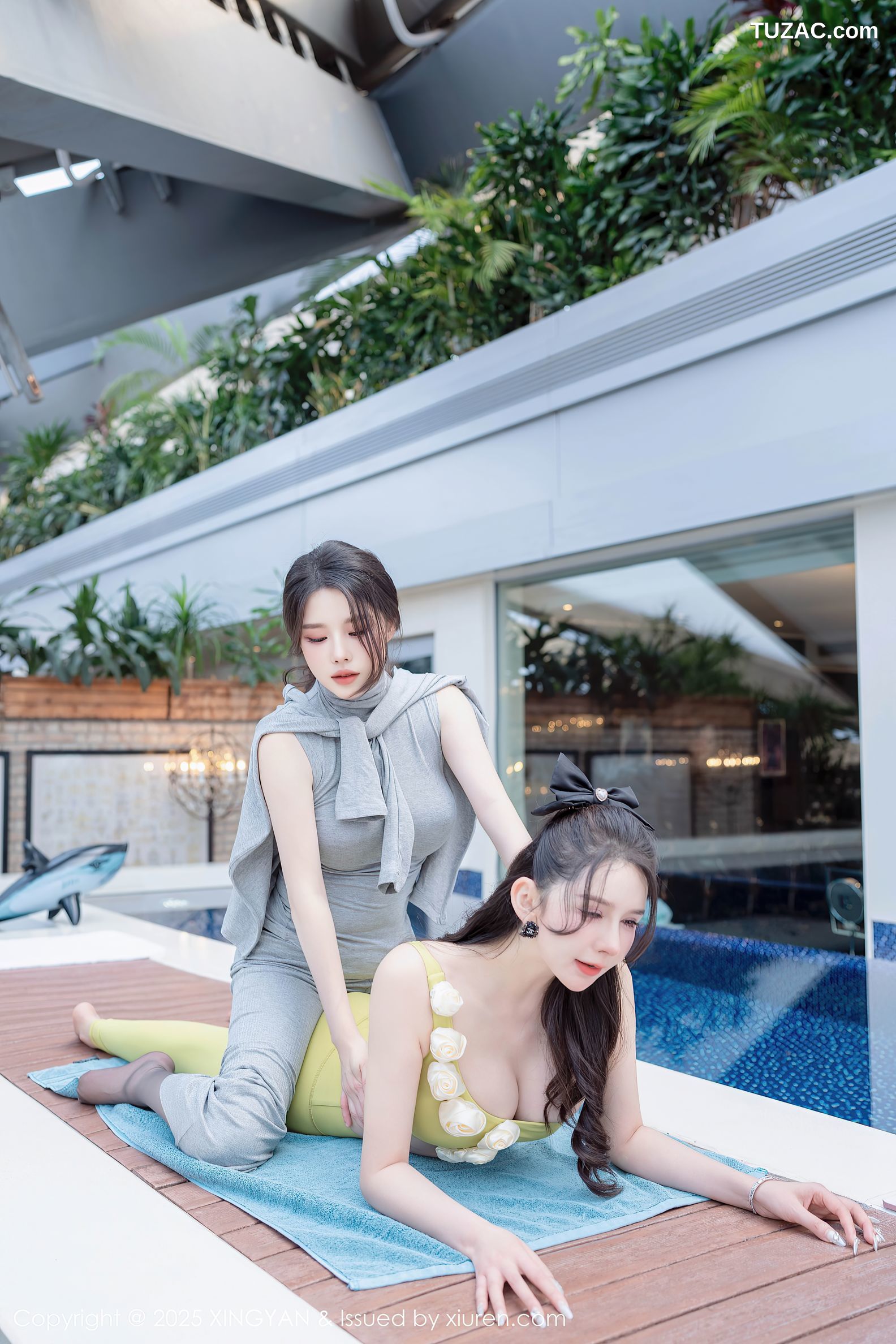 XingYan星颜社-333-李丽莎-模特合集-姐妹花女神健身房场景激情演绎-2025.04.11