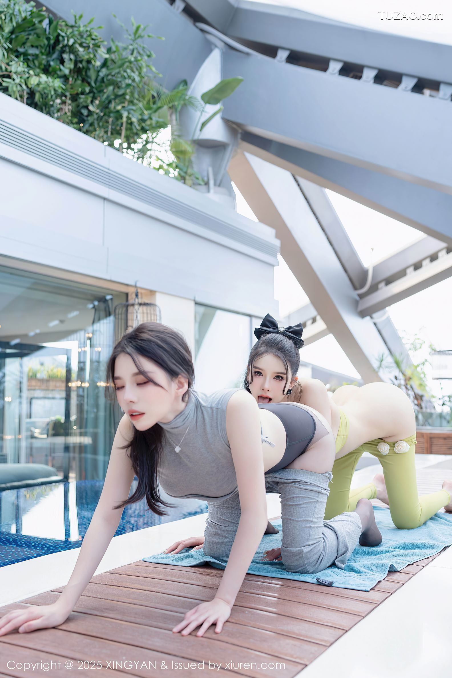 XingYan星颜社-333-李丽莎-模特合集-姐妹花女神健身房场景激情演绎-2025.04.11