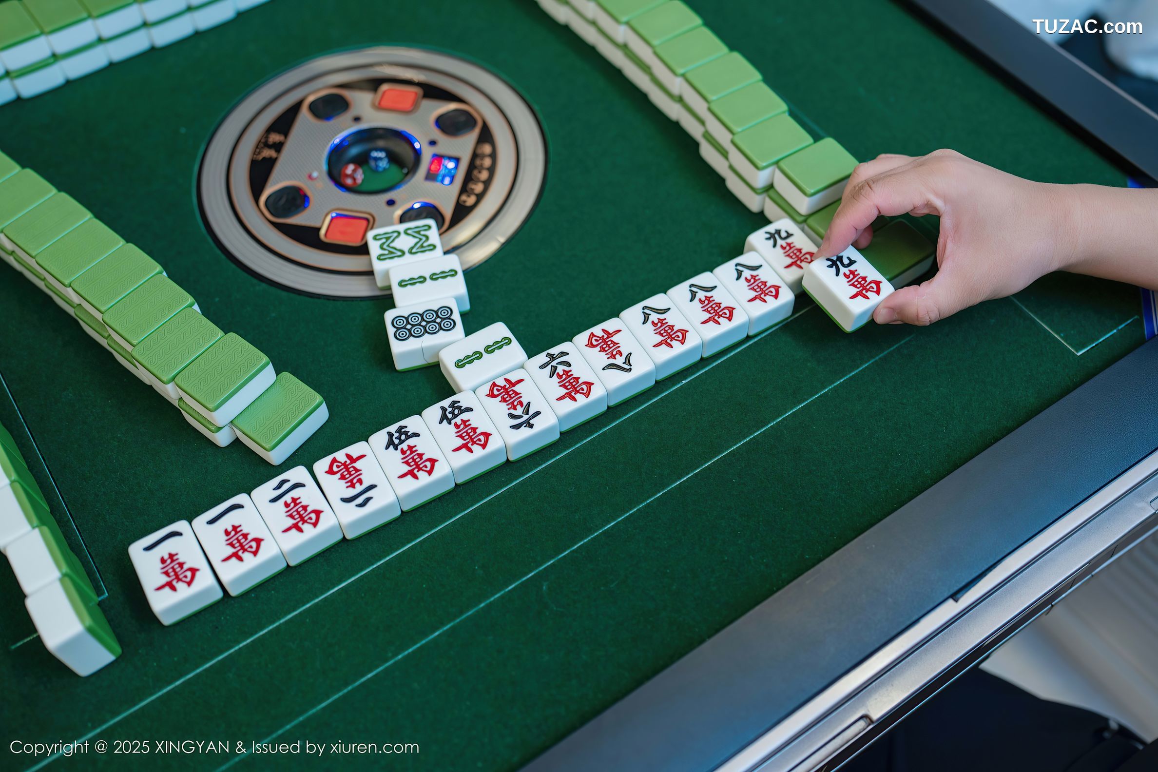 XingYan星颜社-344-清妙-蓝色情趣内衣麻将桌爆乳-2025.05.09