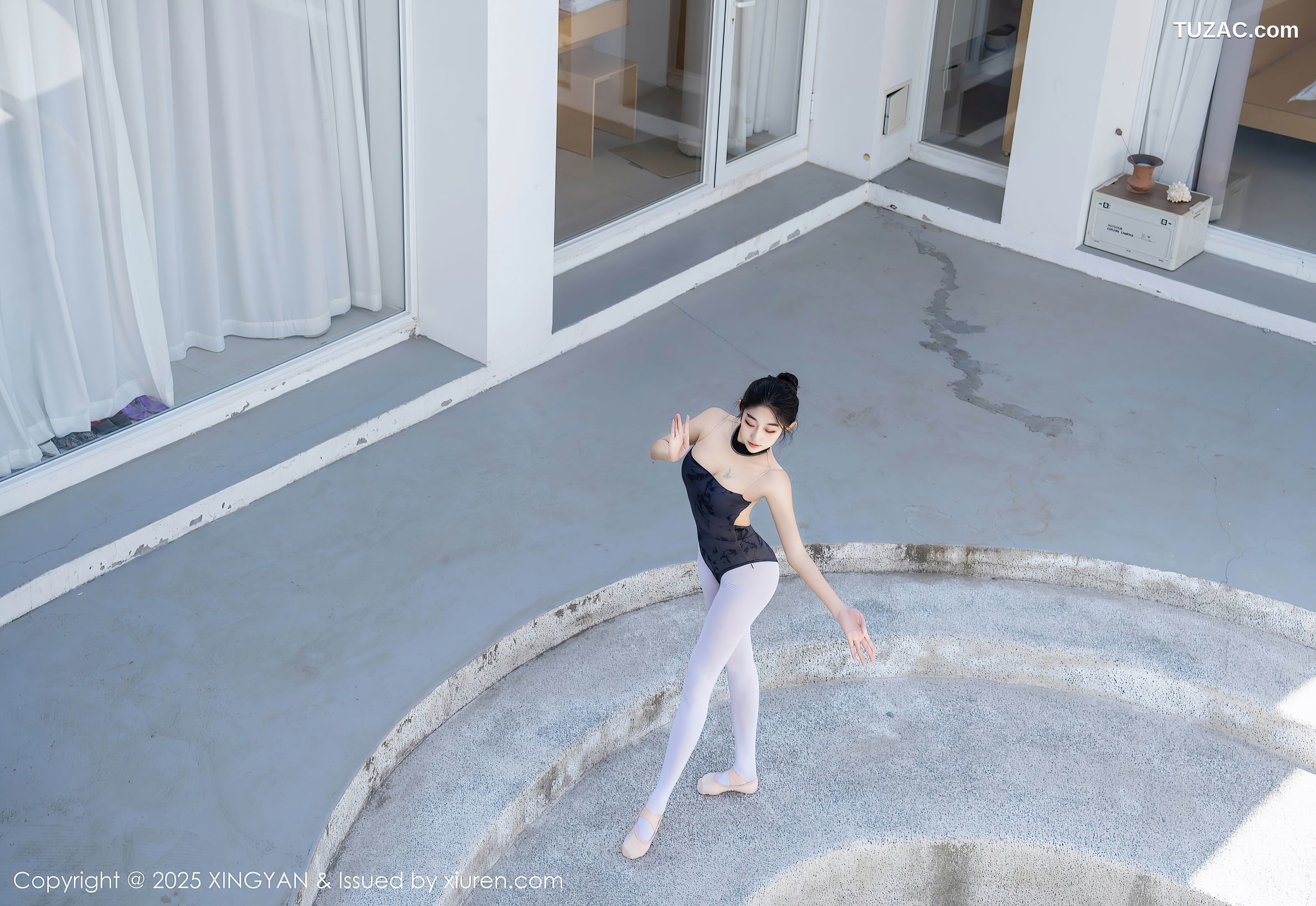 XingYan星颜社-345-星冉-深色芭蕾舞服白色丝袜-2025.05.13