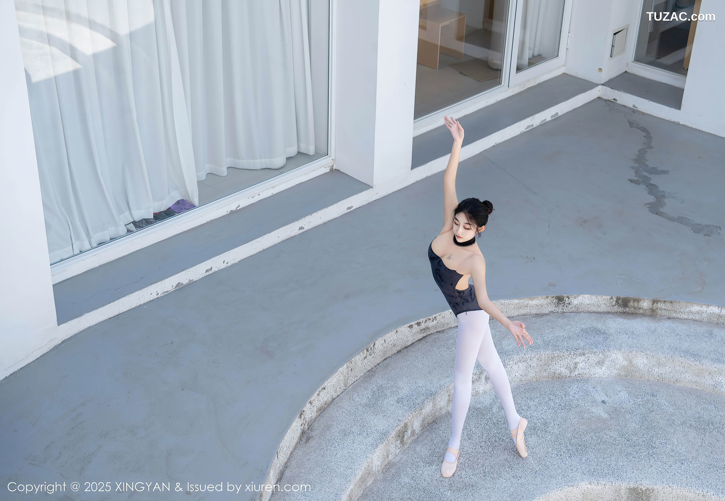 XingYan星颜社-345-星冉-深色芭蕾舞服白色丝袜-2025.05.13