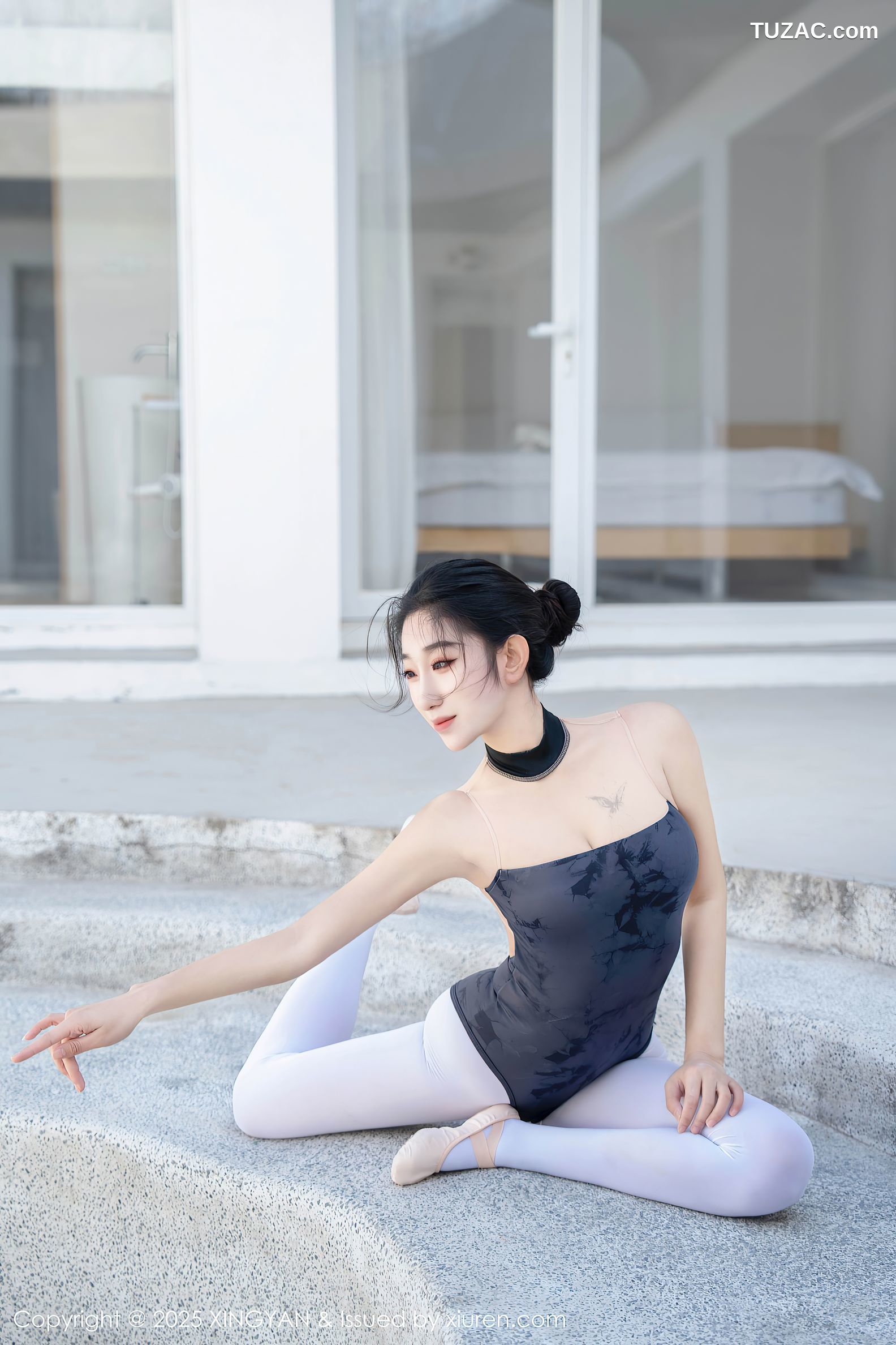 XingYan星颜社-345-星冉-深色芭蕾舞服白色丝袜-2025.05.13