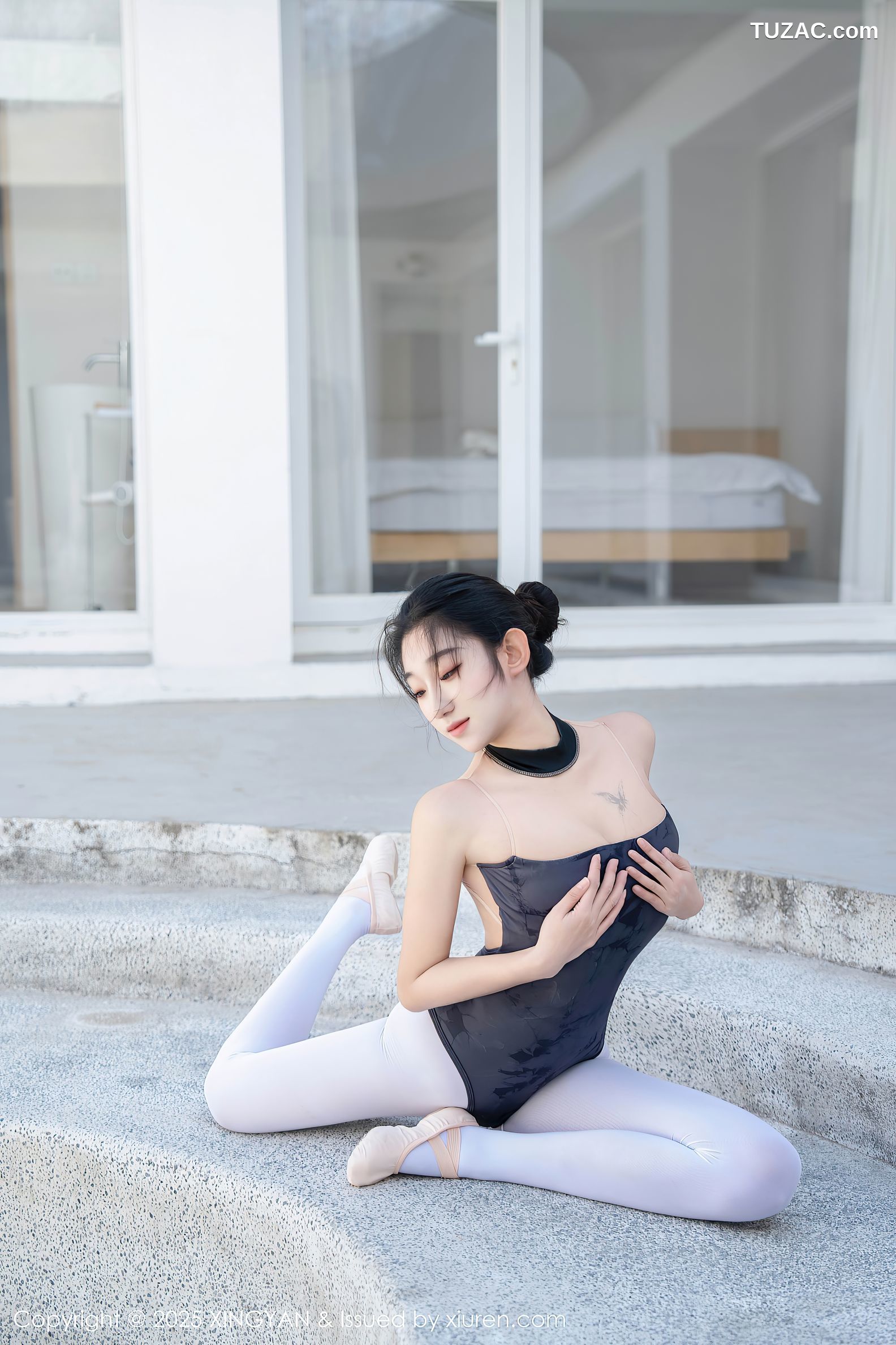 XingYan星颜社-345-星冉-深色芭蕾舞服白色丝袜-2025.05.13