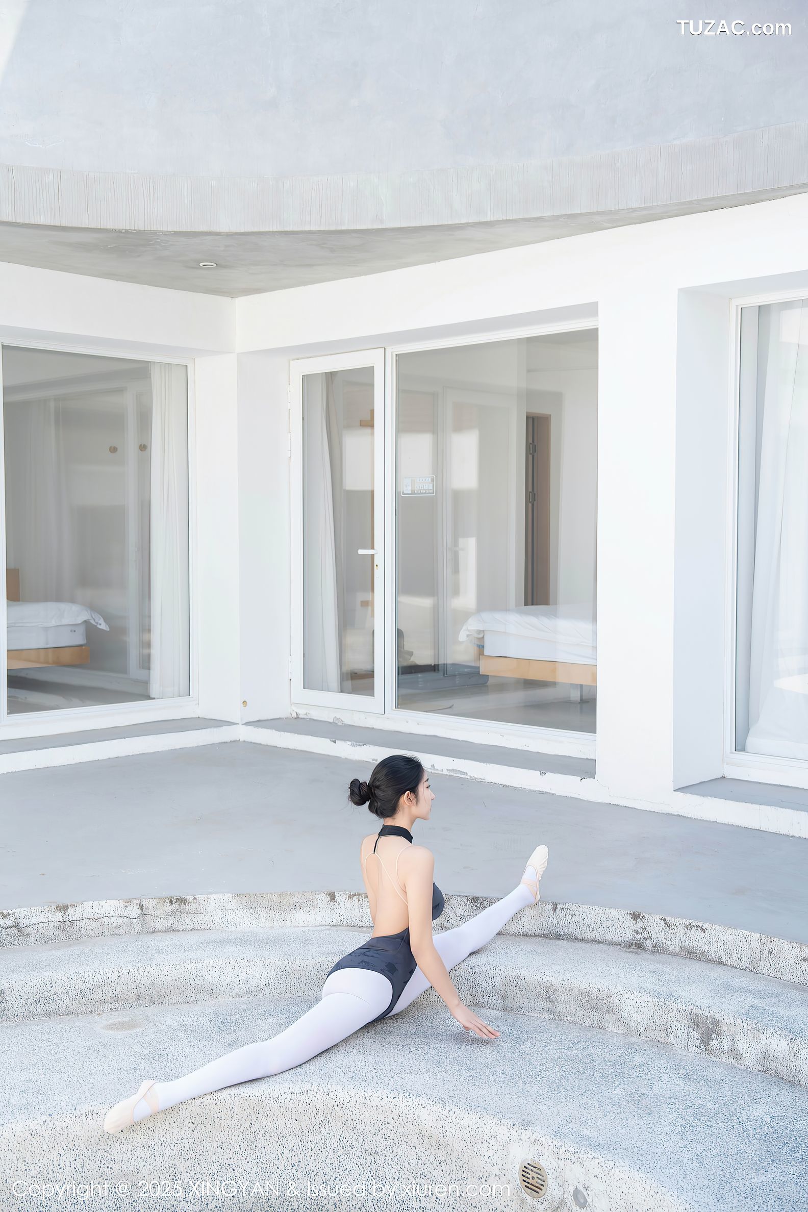 XingYan星颜社-345-星冉-深色芭蕾舞服白色丝袜-2025.05.13