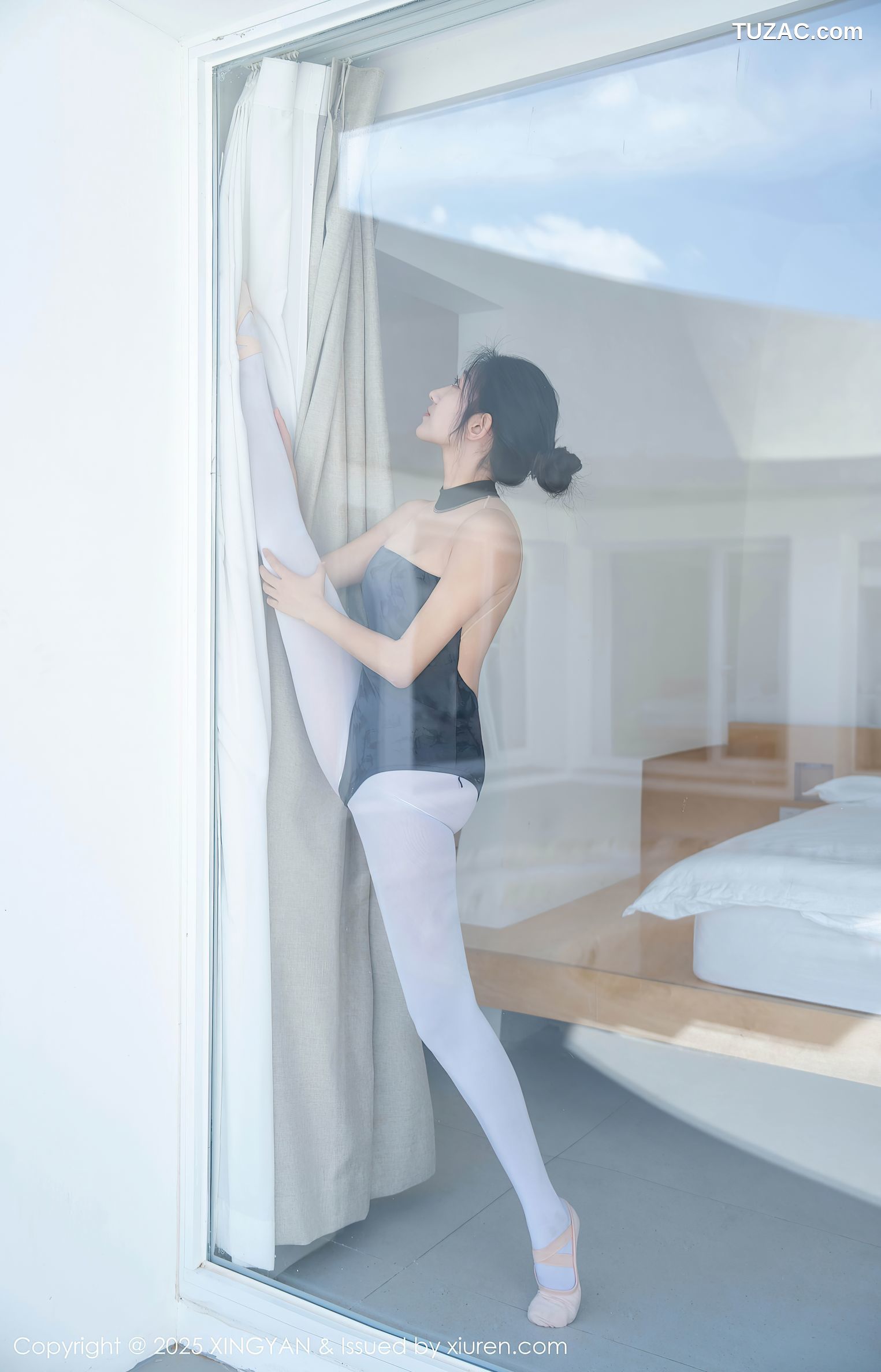 XingYan星颜社-345-星冉-深色芭蕾舞服白色丝袜-2025.05.13