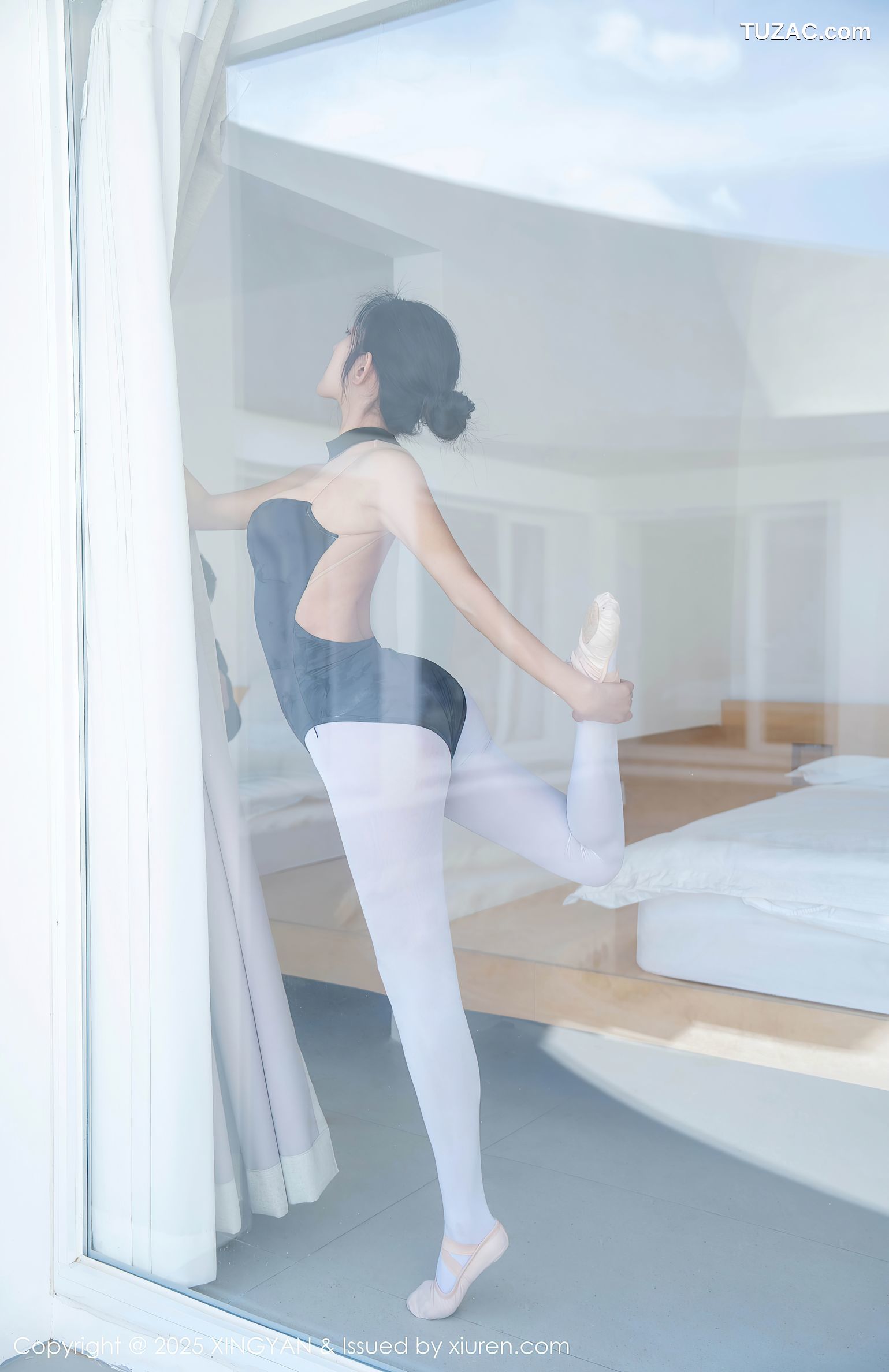 XingYan星颜社-345-星冉-深色芭蕾舞服白色丝袜-2025.05.13