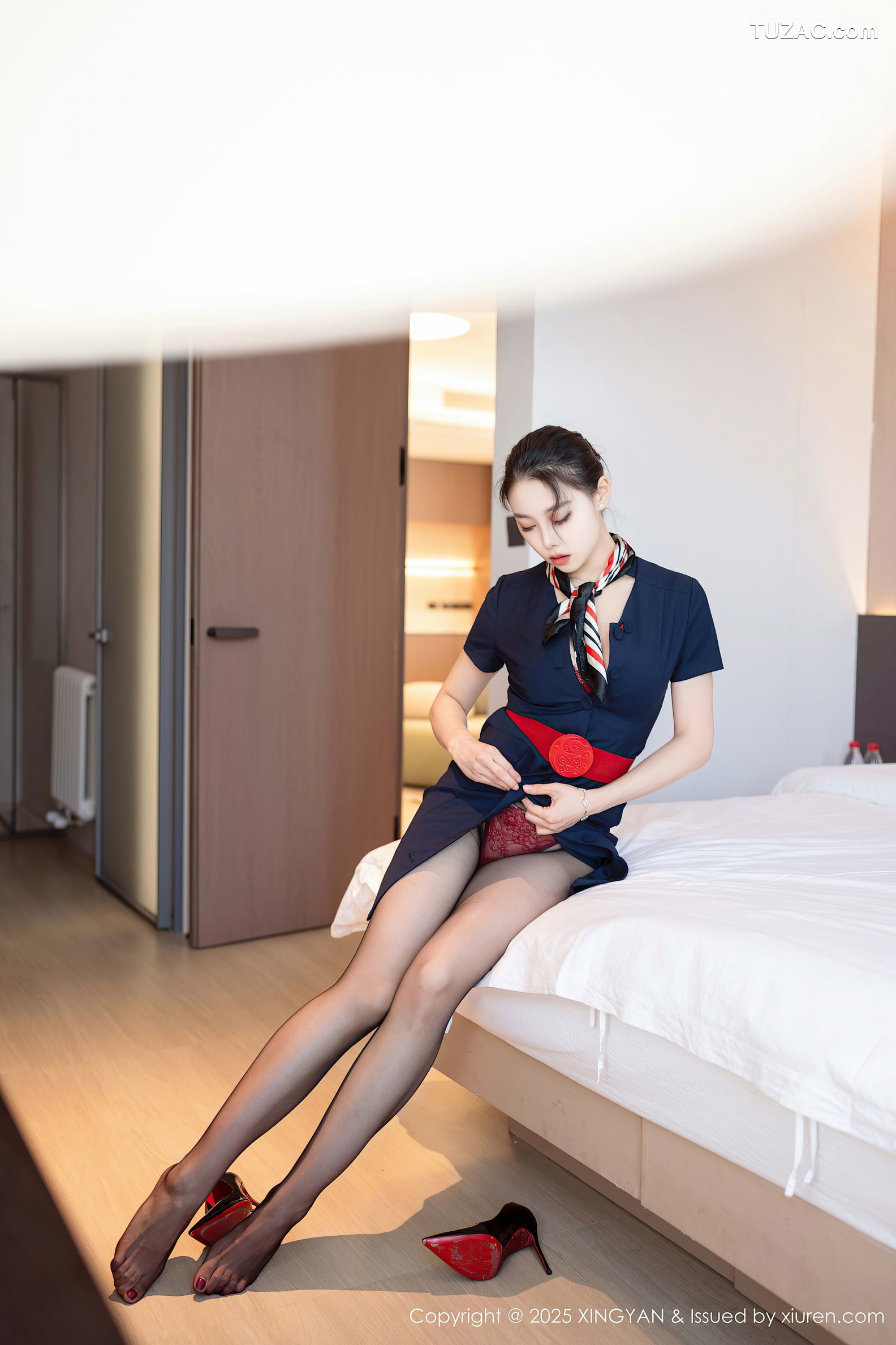 XingYan星颜社-354-清妙-空姐制服红蕾丝内衣黑丝爆乳-2025.06.05