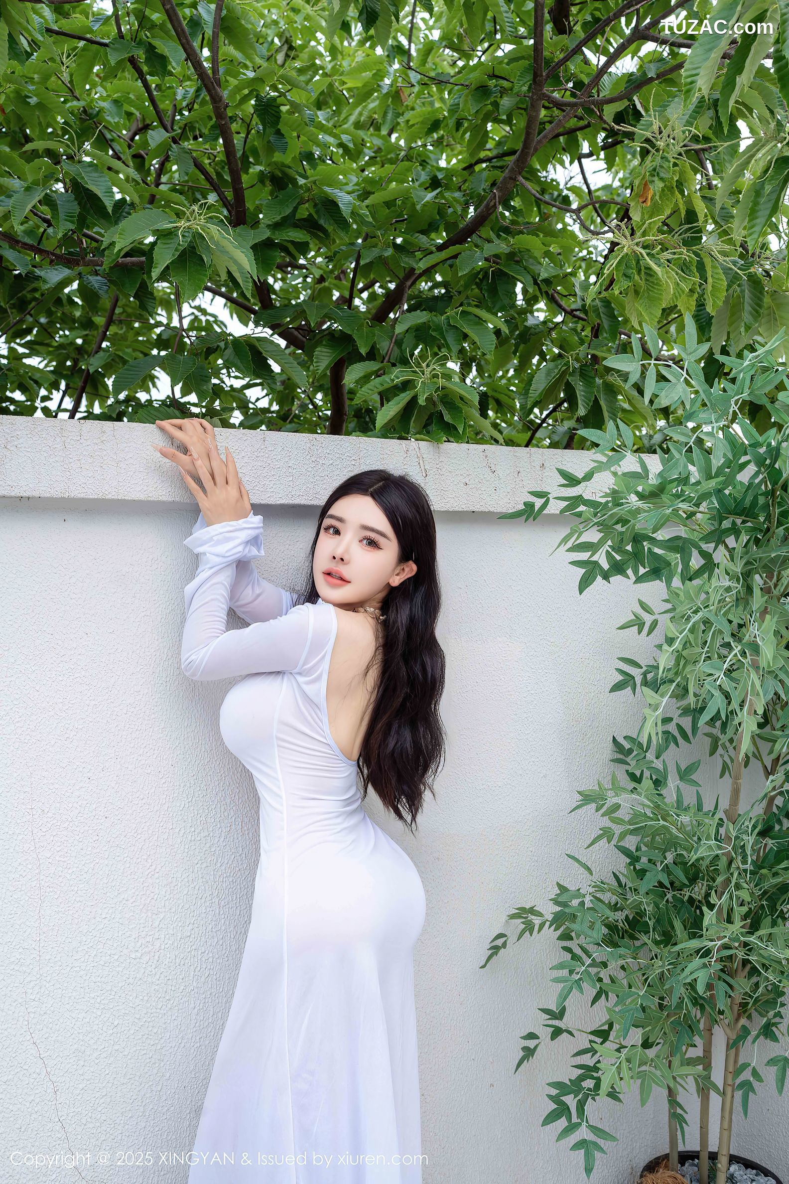XingYan星颜社-355-潘思沁-庭院白色连衣裙全裸爆乳-2025.06.06