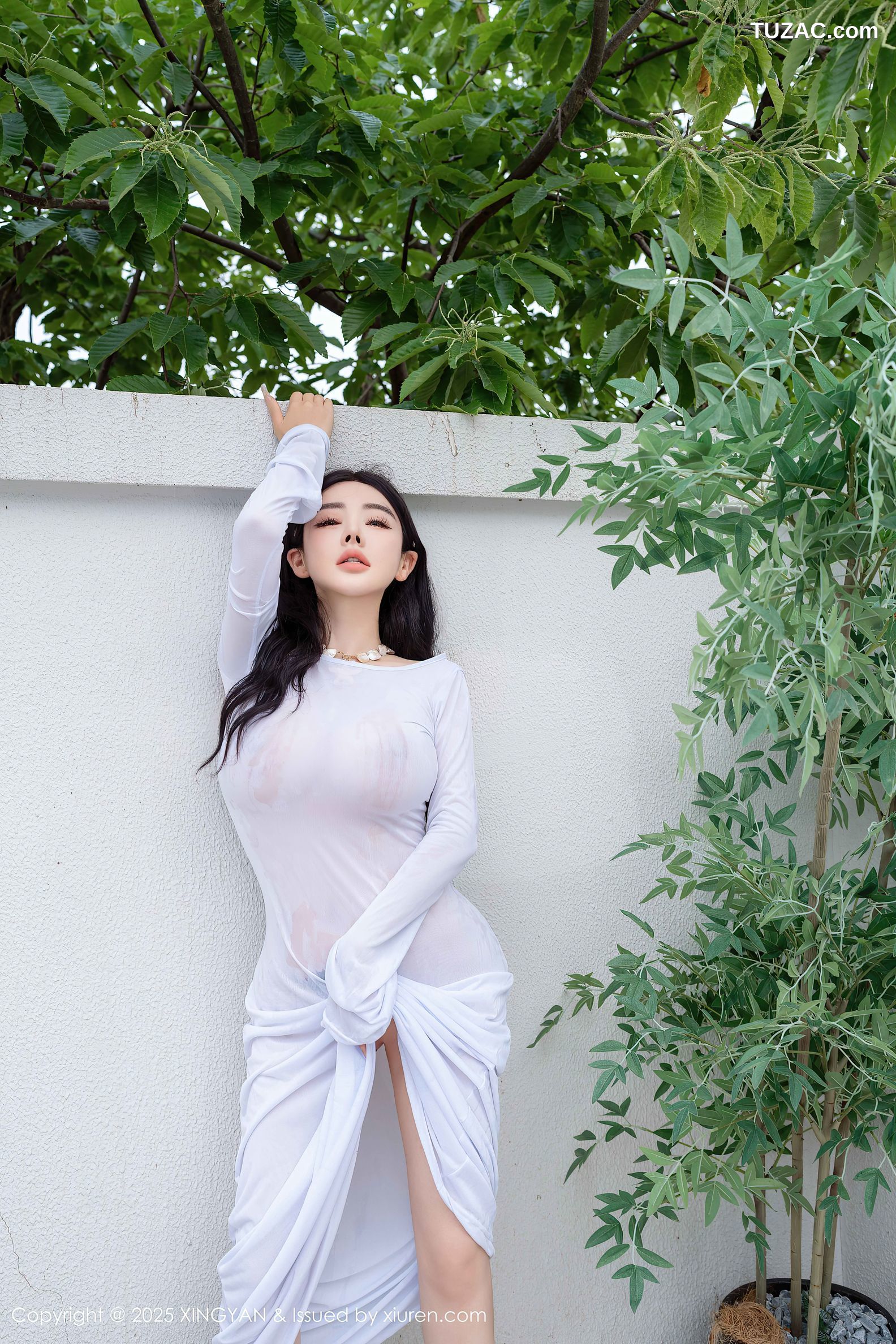 XingYan星颜社-355-潘思沁-庭院白色连衣裙全裸爆乳-2025.06.06