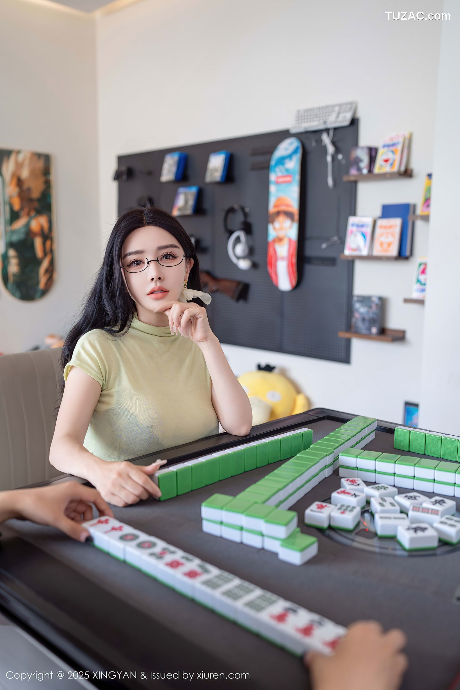 XingYan星颜社-357-潘思沁-麻将主题熟女绿T爆乳-2025.06.12