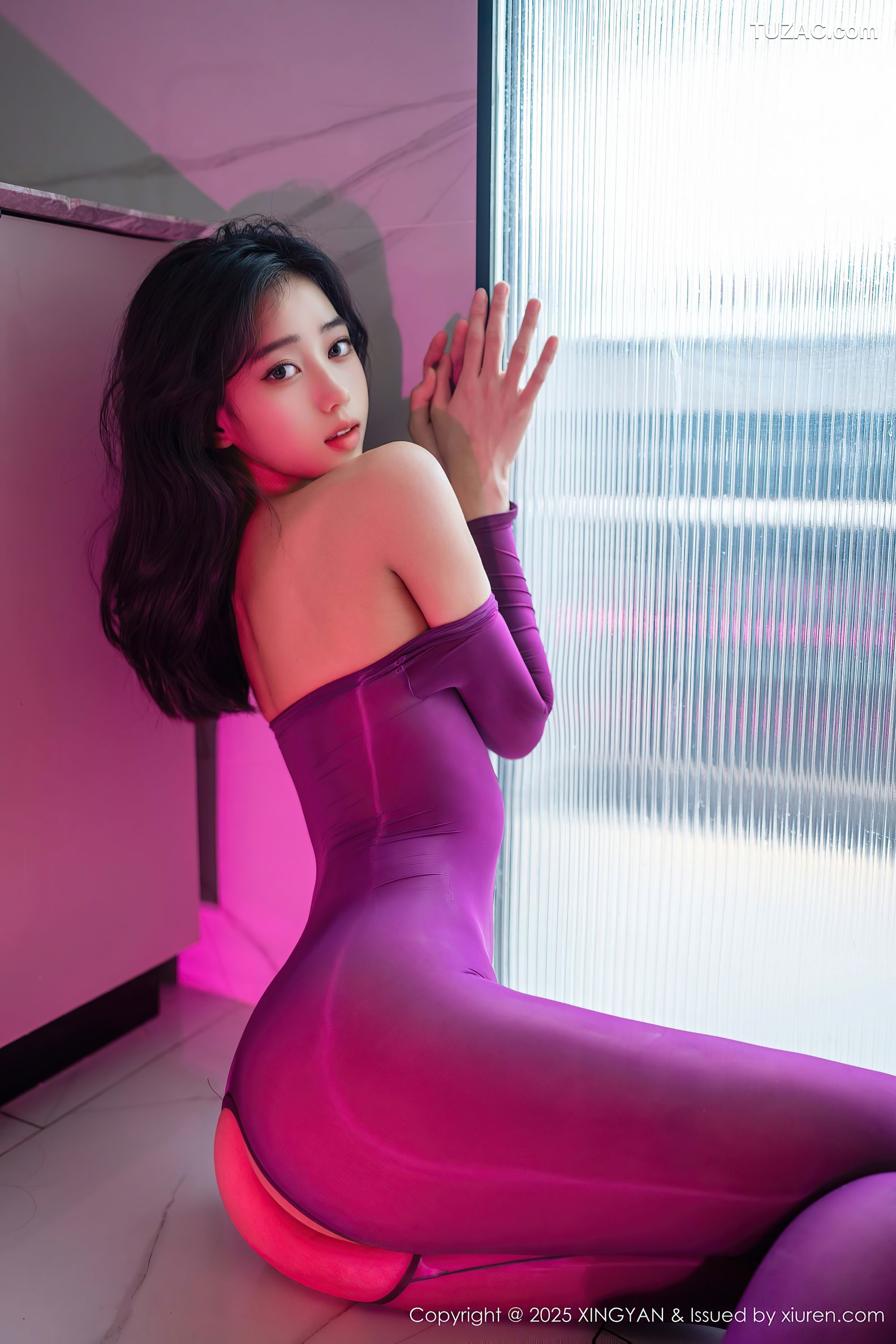 XingYan星颜社-363-时安安-紫色轻透连体丝袜浴缸湿身爆乳-2025.07.02