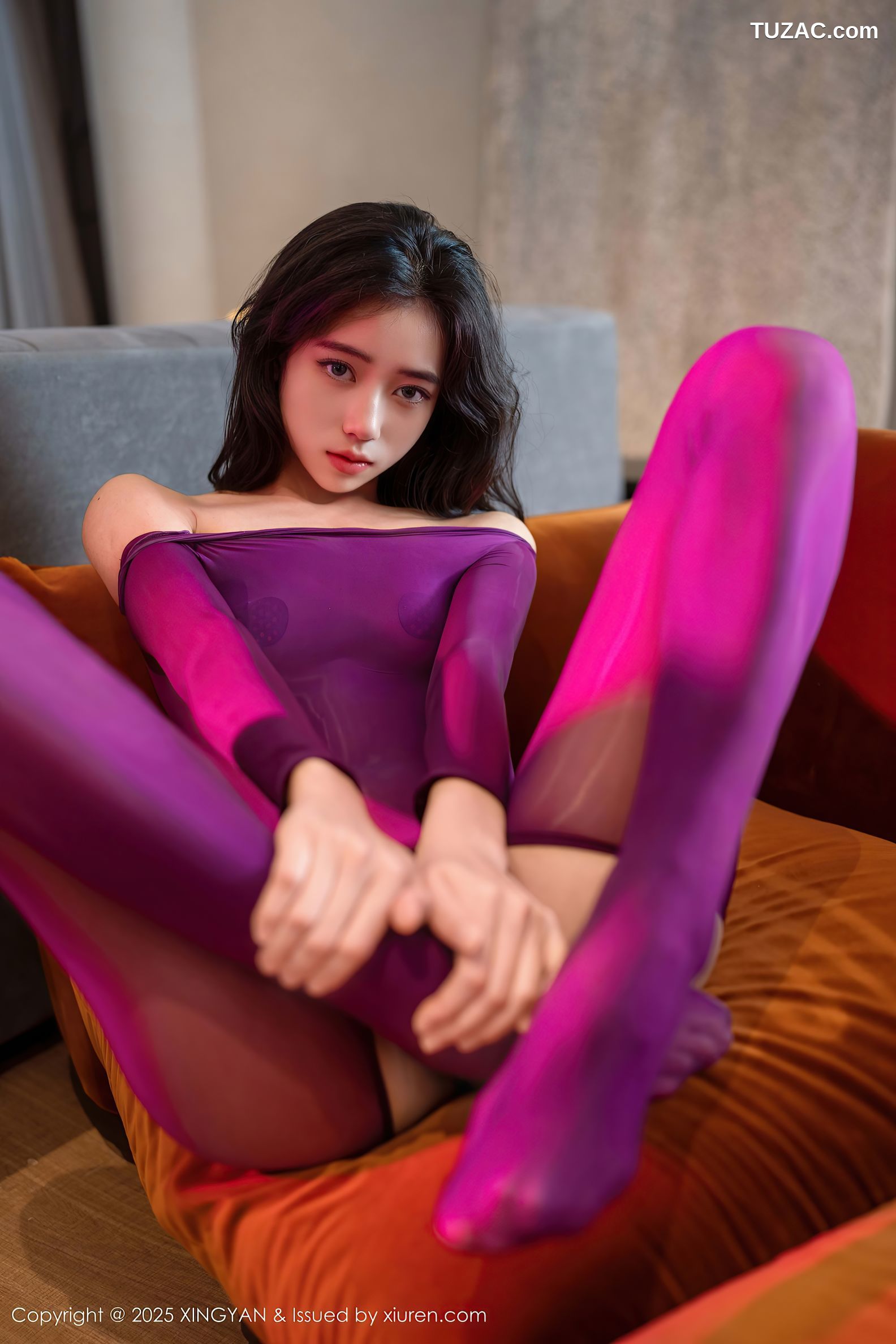 XingYan星颜社-363-时安安-紫色轻透连体丝袜浴缸湿身爆乳-2025.07.02