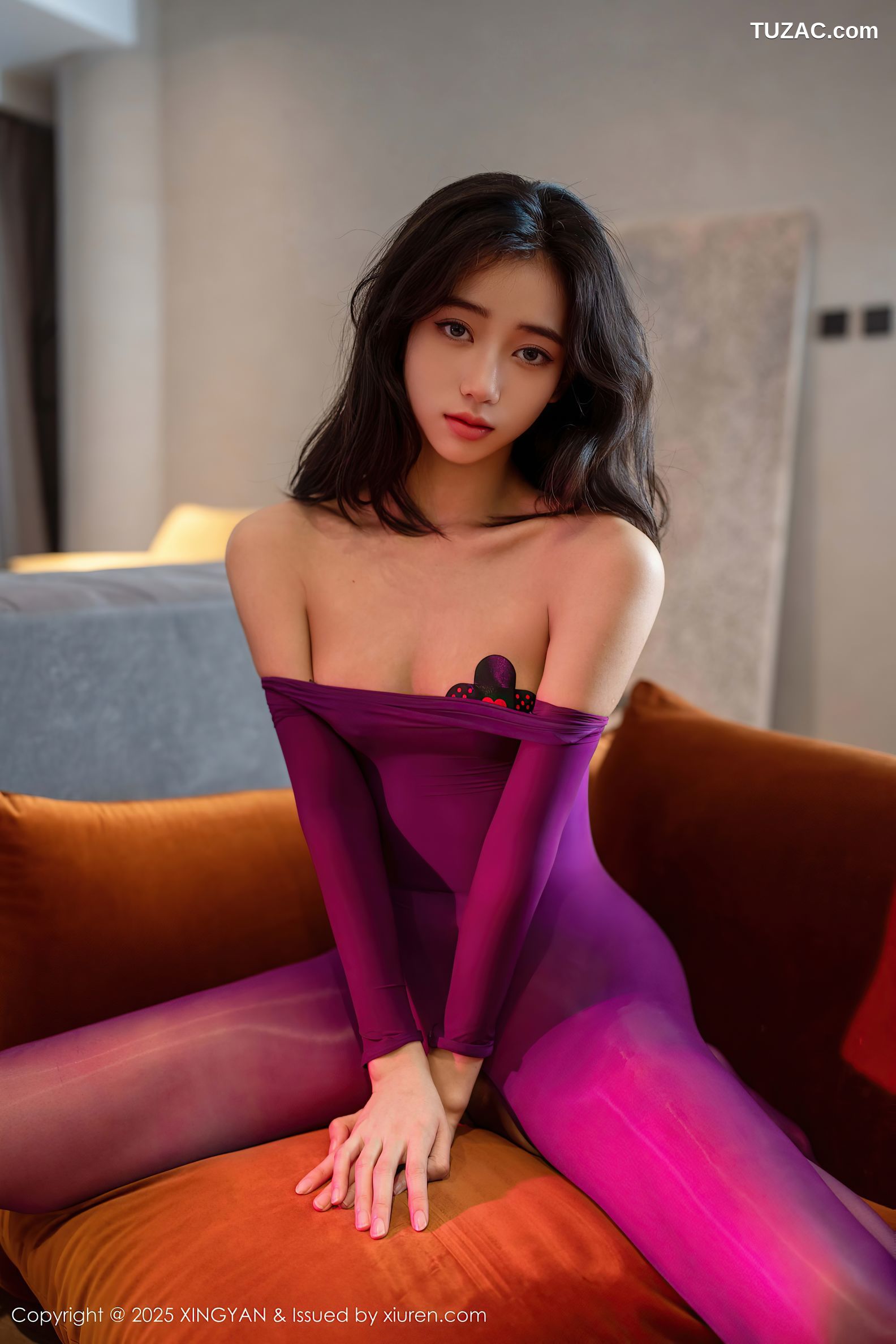 XingYan星颜社-363-时安安-紫色轻透连体丝袜浴缸湿身爆乳-2025.07.02