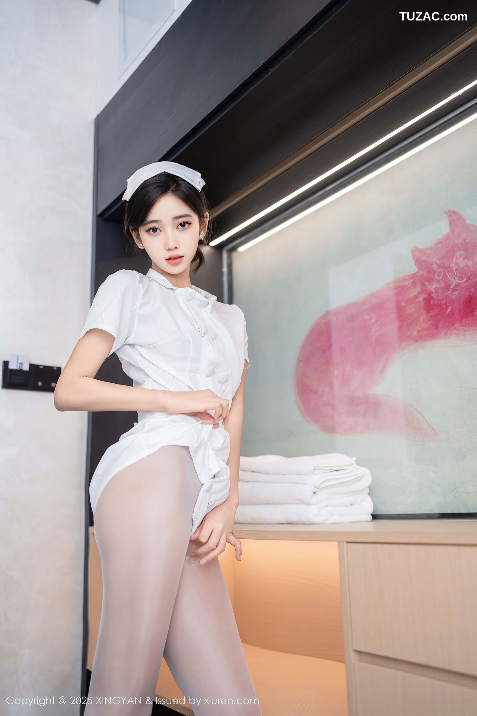 XingYan星颜社-371-时安安-白色护士制服白丝爆乳-2025.07.17