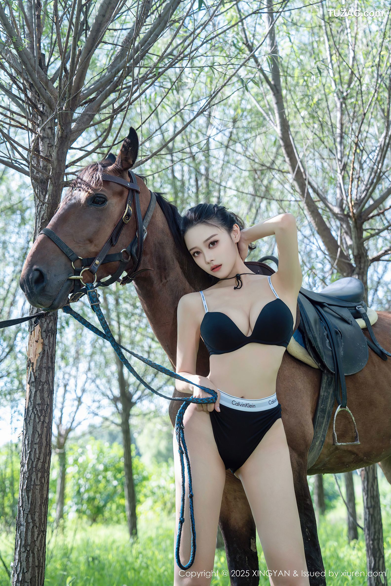 XingYan星颜社-391-清妙-牛仔女郎蓝色衬衫黑短裤黑色内衣-2025.08.27