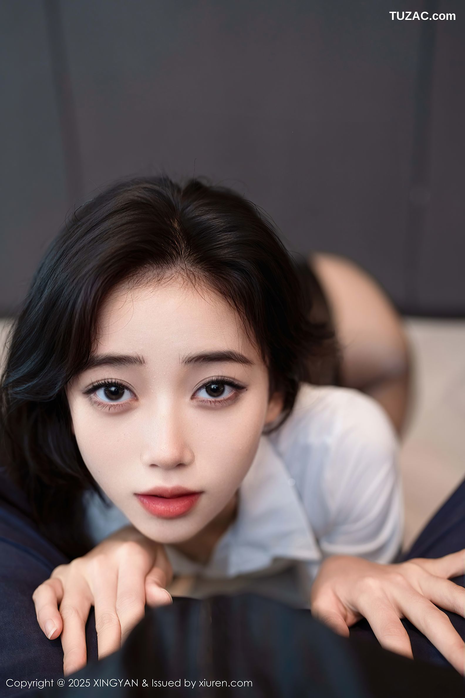 XingYan星颜社-400-时安安-白色衬衫皮短裤魅惑黑丝-2025.09.17