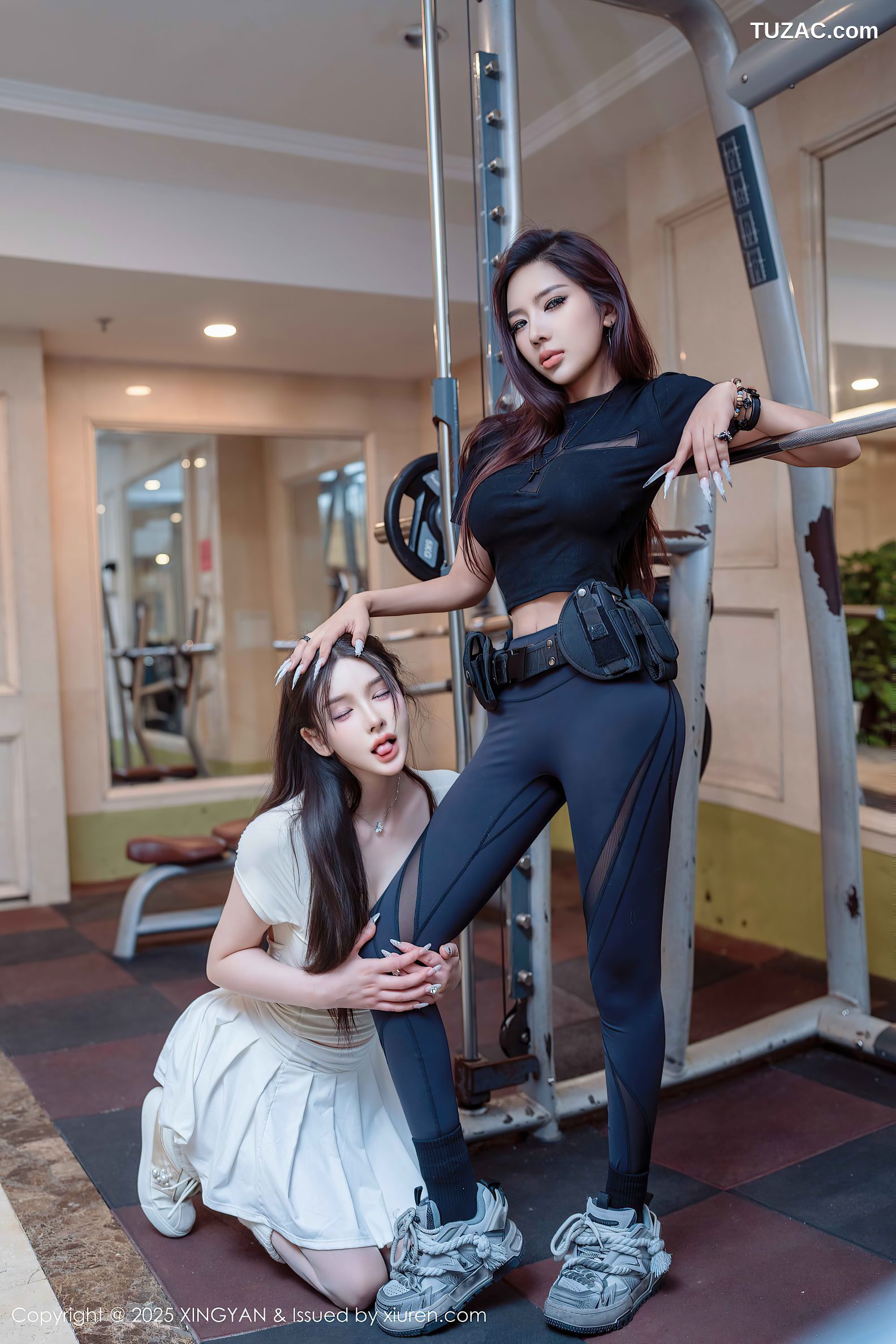 XingYan星颜社-408-李丽莎-模特合集-姐妹花健身房场景激情-2025.09.30