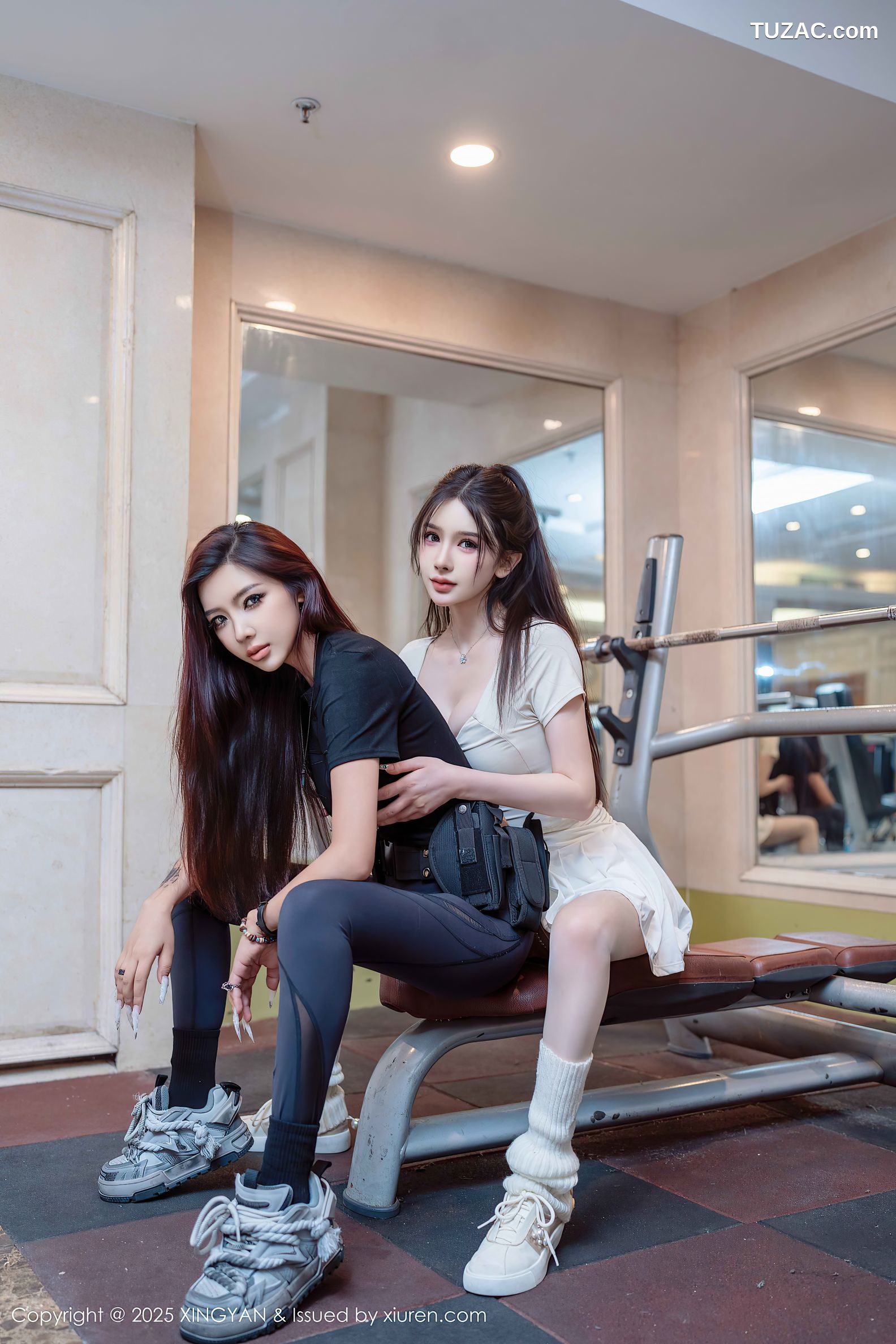 XingYan星颜社-408-李丽莎-模特合集-姐妹花健身房场景激情-2025.09.30
