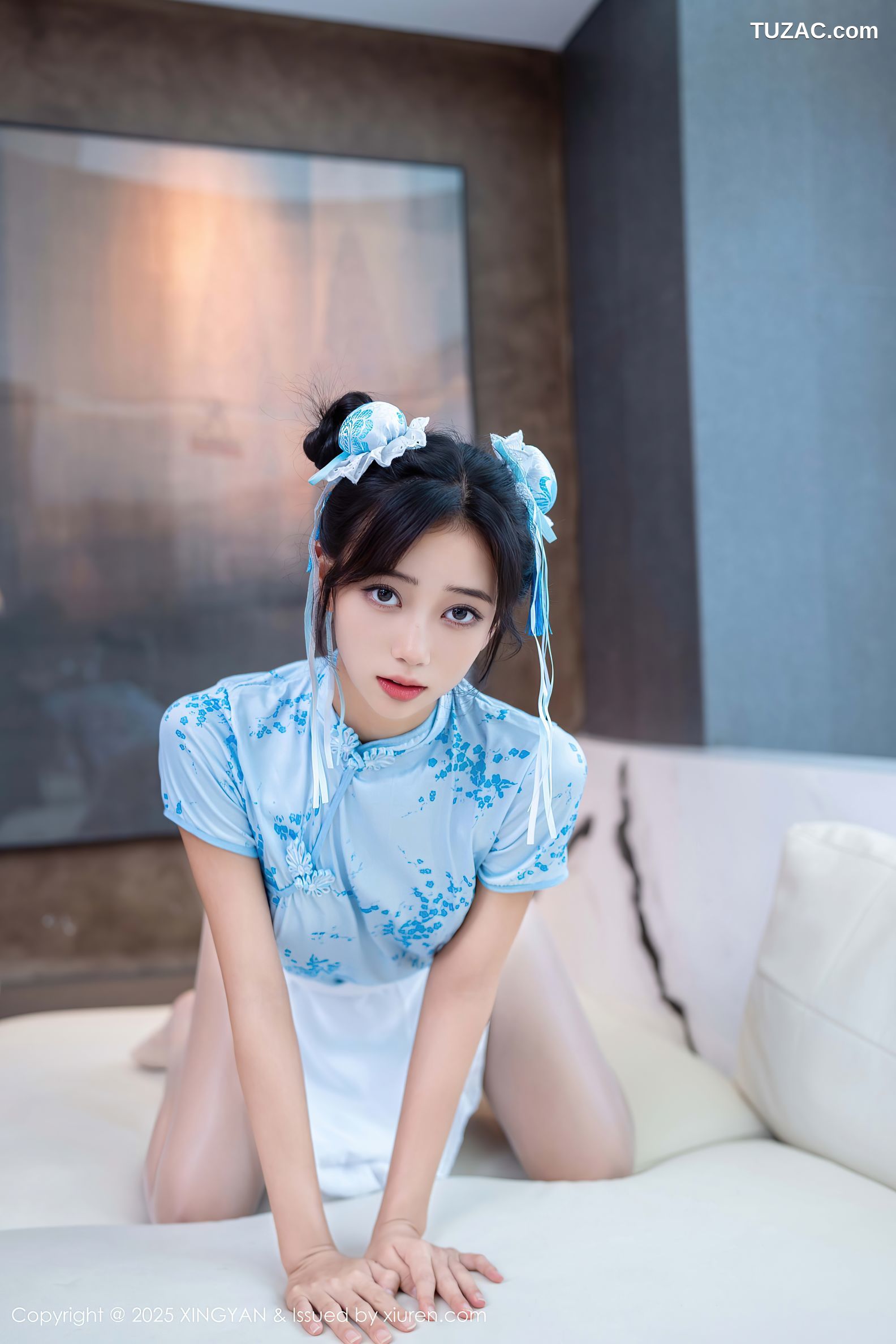 XingYan星颜社-414-时安安-Cos蓝色旗袍春丽浴缸场景-2025.10.22