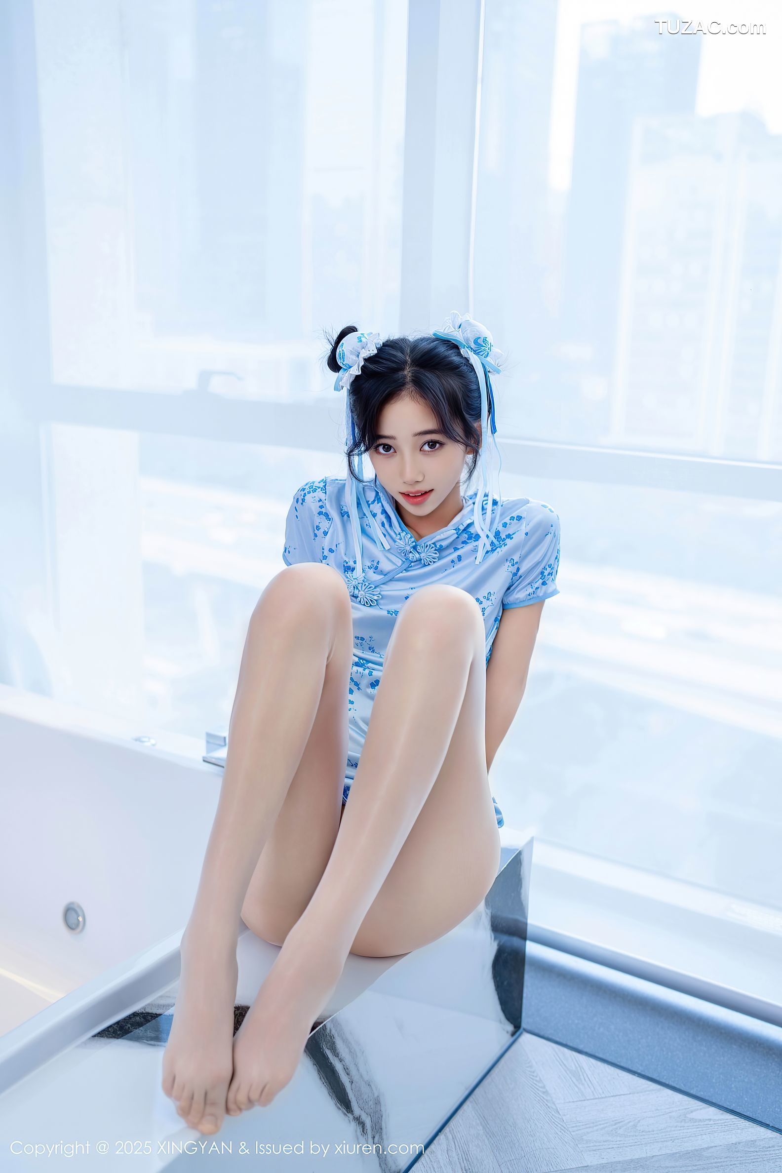 XingYan星颜社-414-时安安-Cos蓝色旗袍春丽浴缸场景-2025.10.22