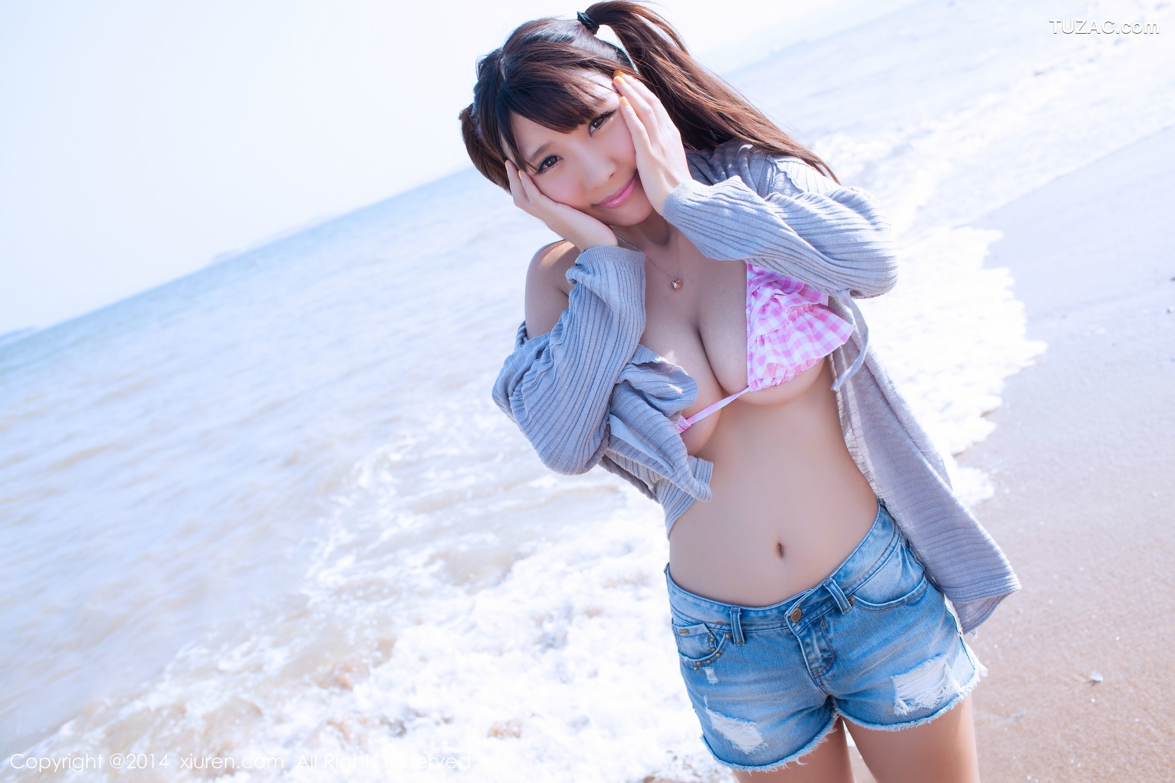 XiuRen秀人网-227-李镇姬-《爆乳内衣-海边系列》-2014.10.23