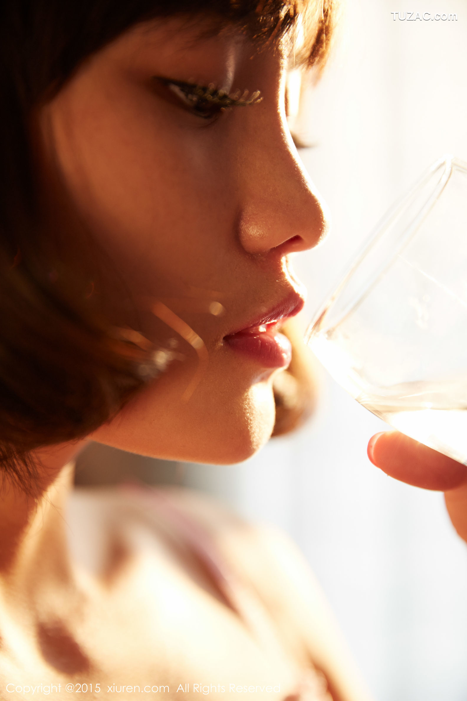 XiuRen秀人网-448-可可COCO-透视黑网内衣丁字裤-2015.12.25