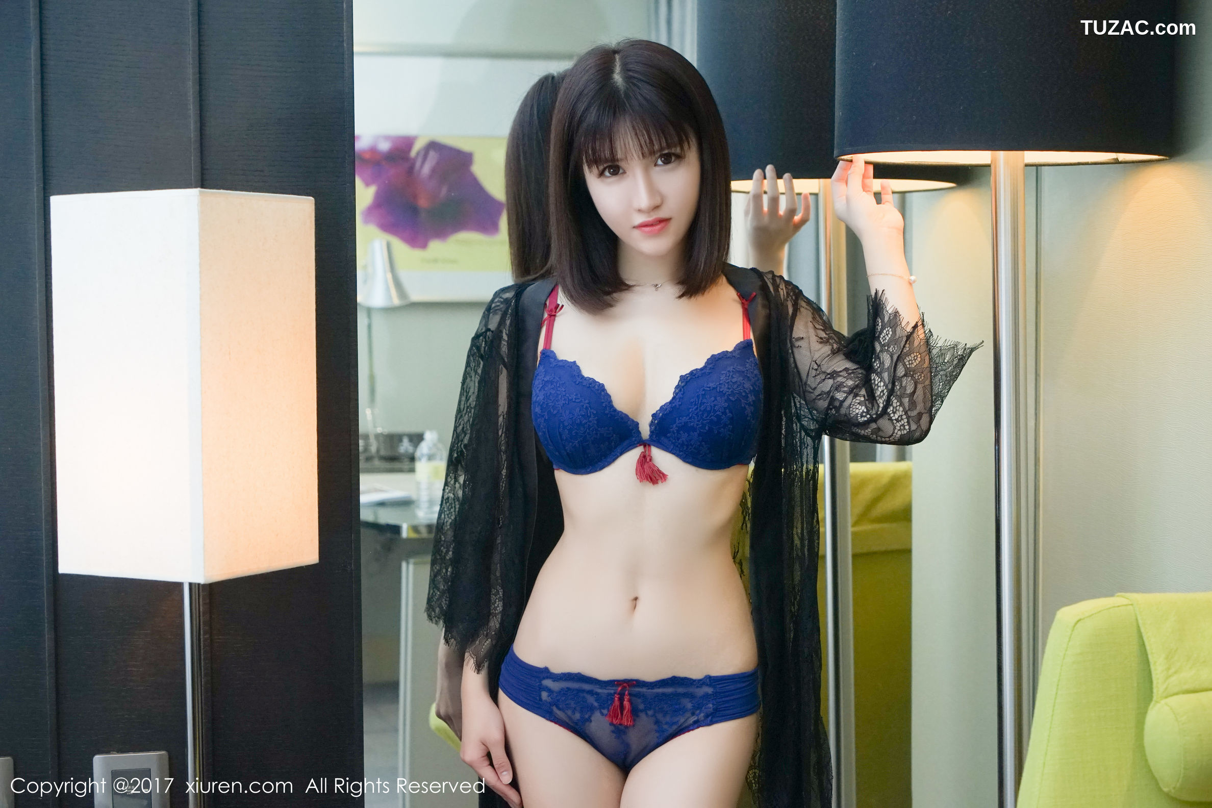 XiuRen秀人网-697-K8傲娇萌萌-《黑色蕾丝魅惑》-2017.02.15