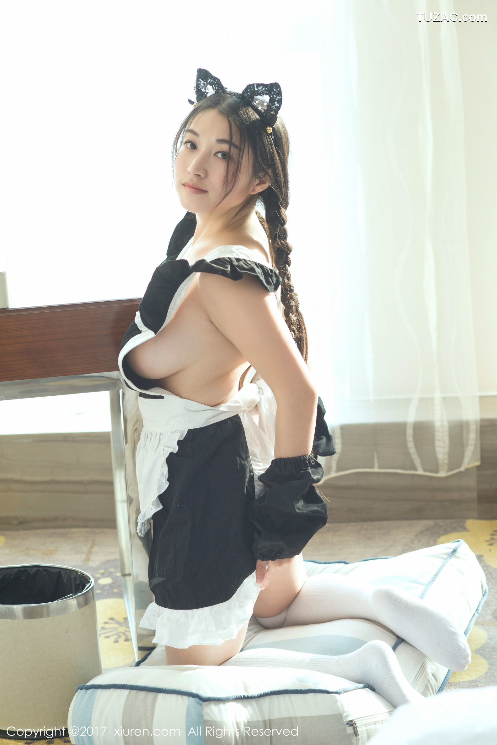 XiuRen秀人网-732-盼盼已鸠-《透明旗袍和日系女仆装》-2017.03.31