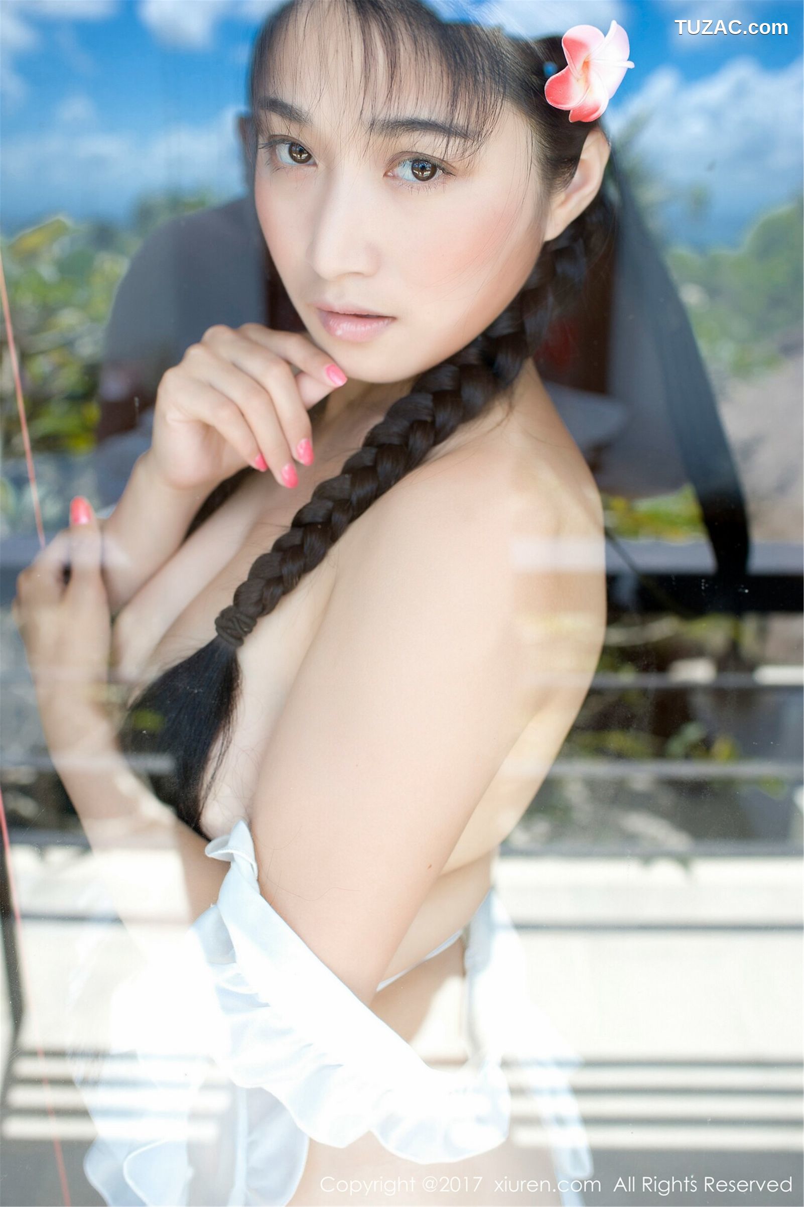 XiuRen秀人网-751-盼盼玉奴-《海水湿身-日系女仆》-2017.05.10