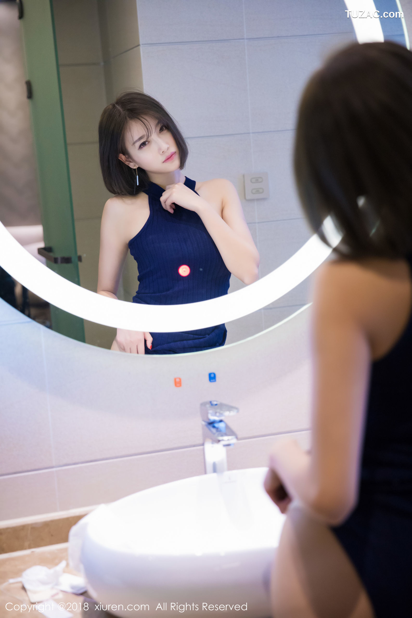 XiuRen秀人网-919-杨晨晨-《蓝色礼服-白衬衫-蕾丝内衣》-2018.01.31