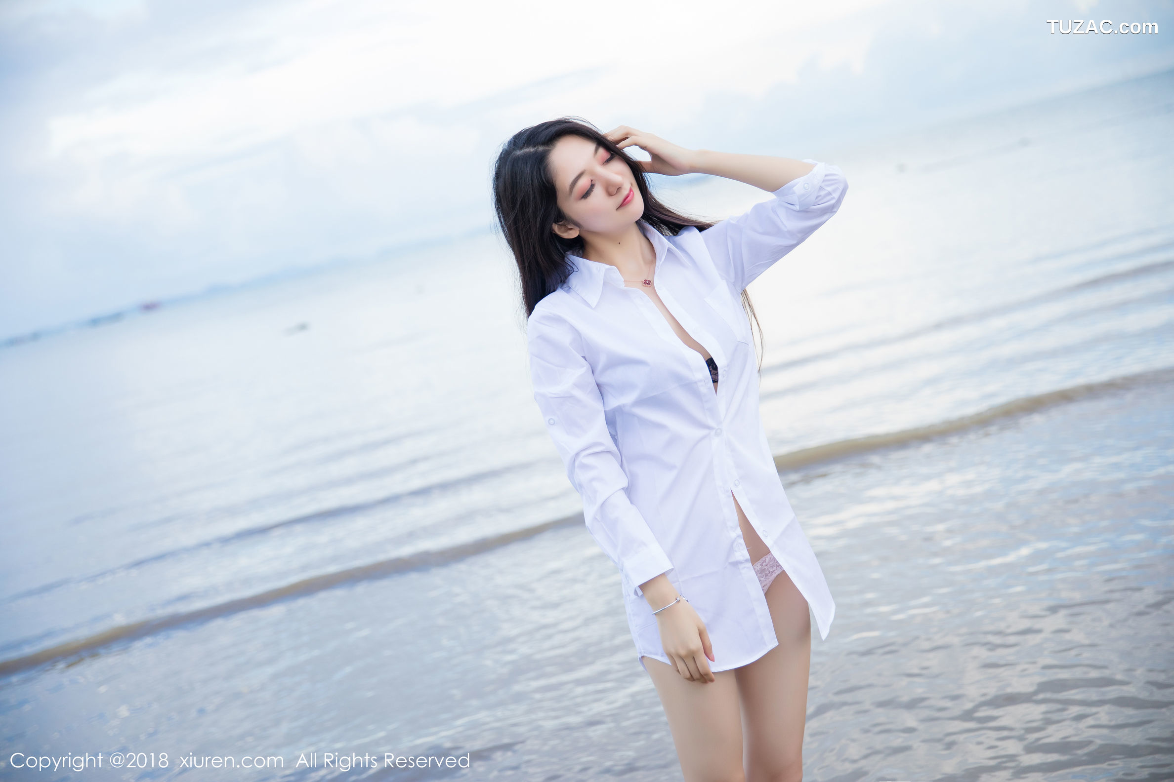 XiuRen秀人网-962-小热巴-《白衬衫加蕾丝内衣系列》-2018.03.23