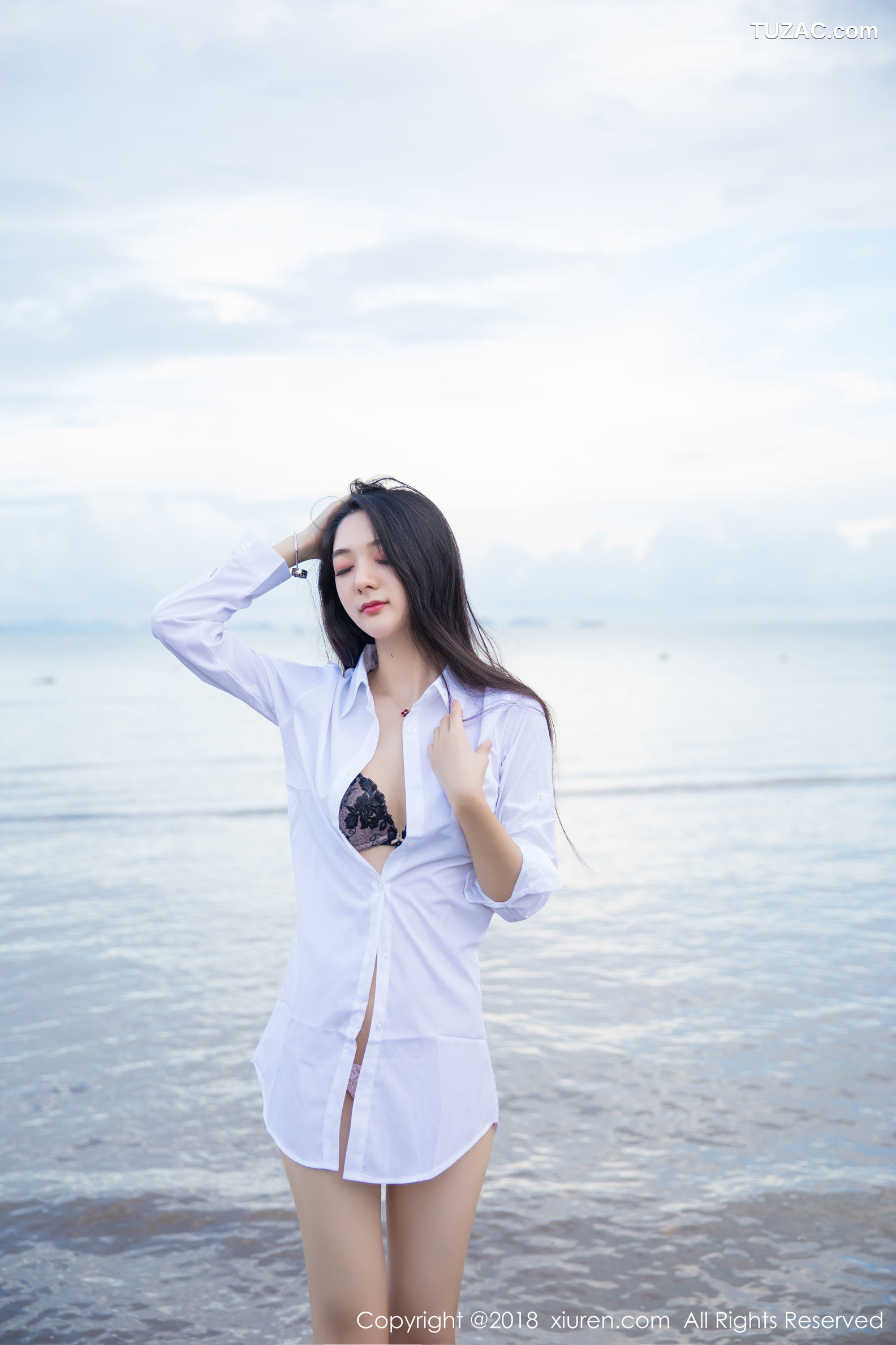 XiuRen秀人网-962-小热巴-《白衬衫加蕾丝内衣系列》-2018.03.23