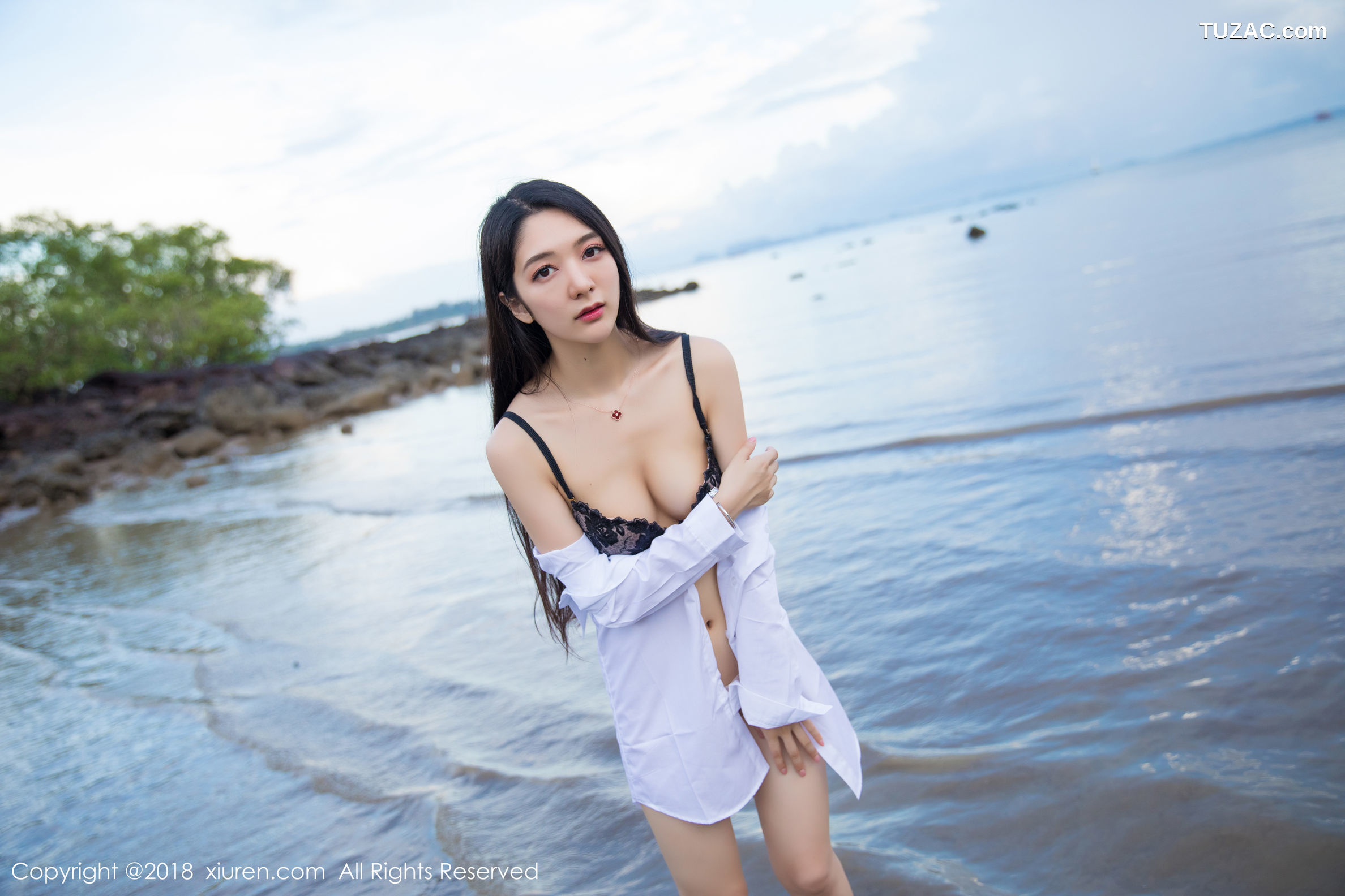 XiuRen秀人网-962-小热巴-《白衬衫加蕾丝内衣系列》-2018.03.23